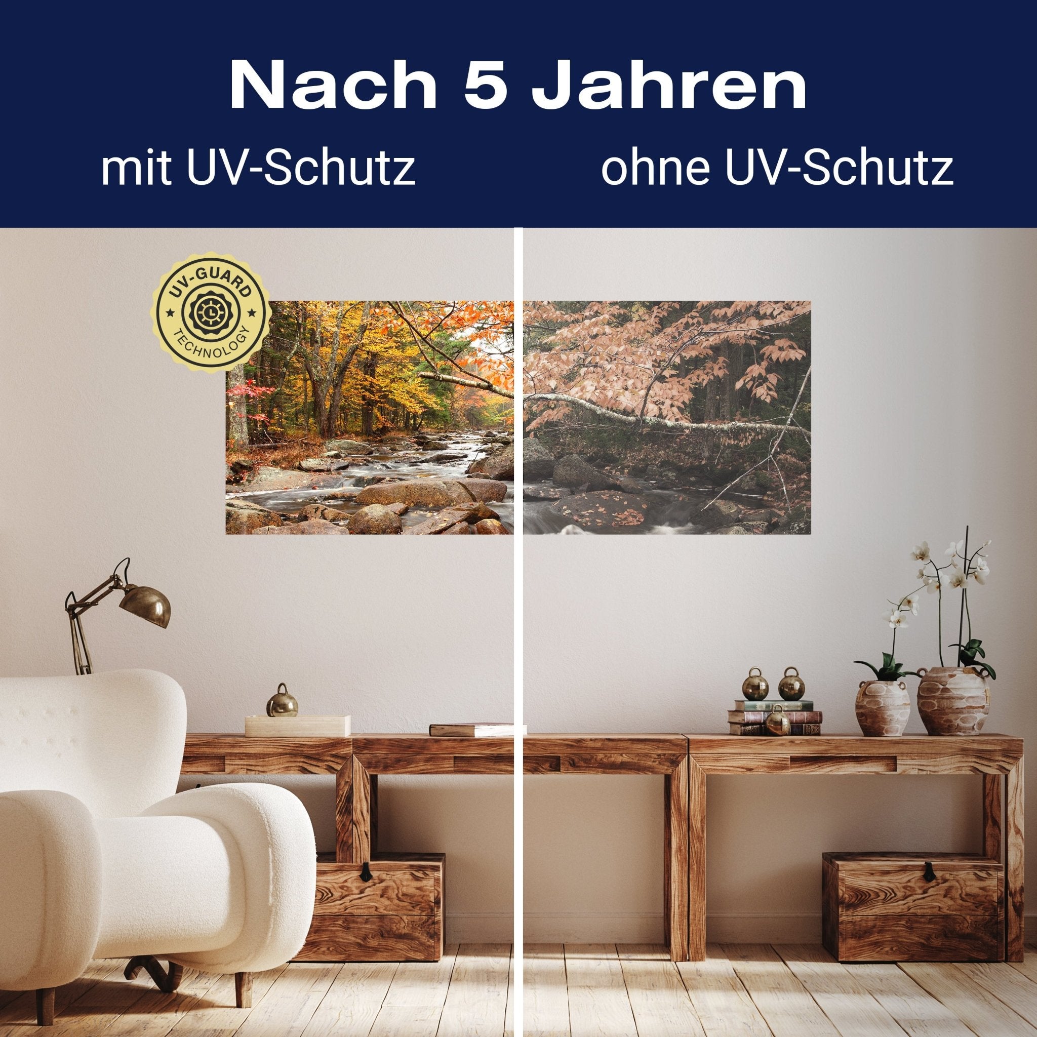 Leinwandbild Fluss im Herbst M0381 kaufen - Bild 9