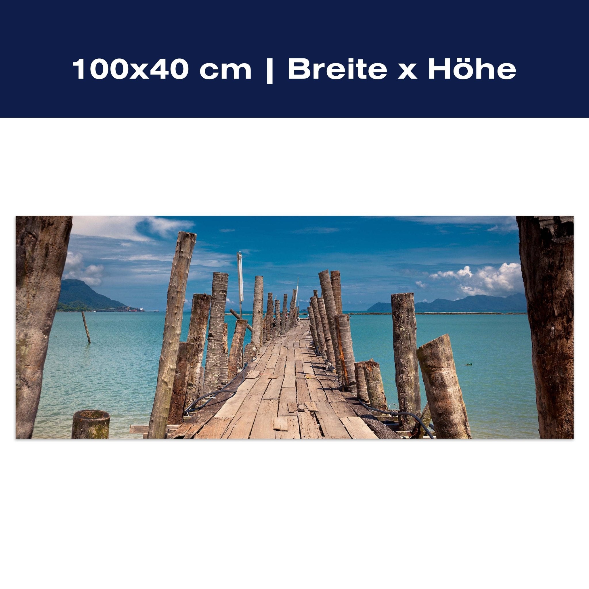 Leinwandbild Holzsteg ins Meer M0389