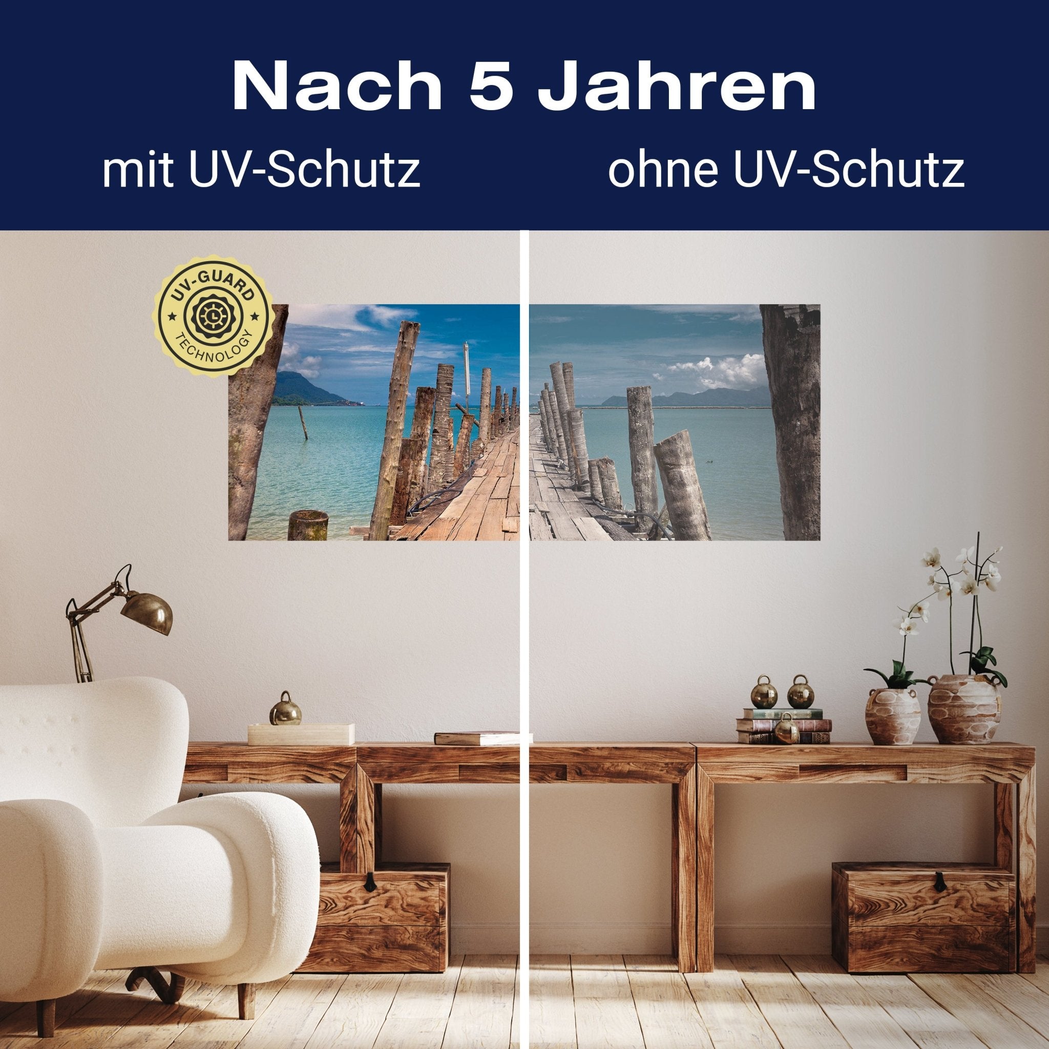 Leinwandbild Holzsteg ins Meer M0389 kaufen - Bild 9