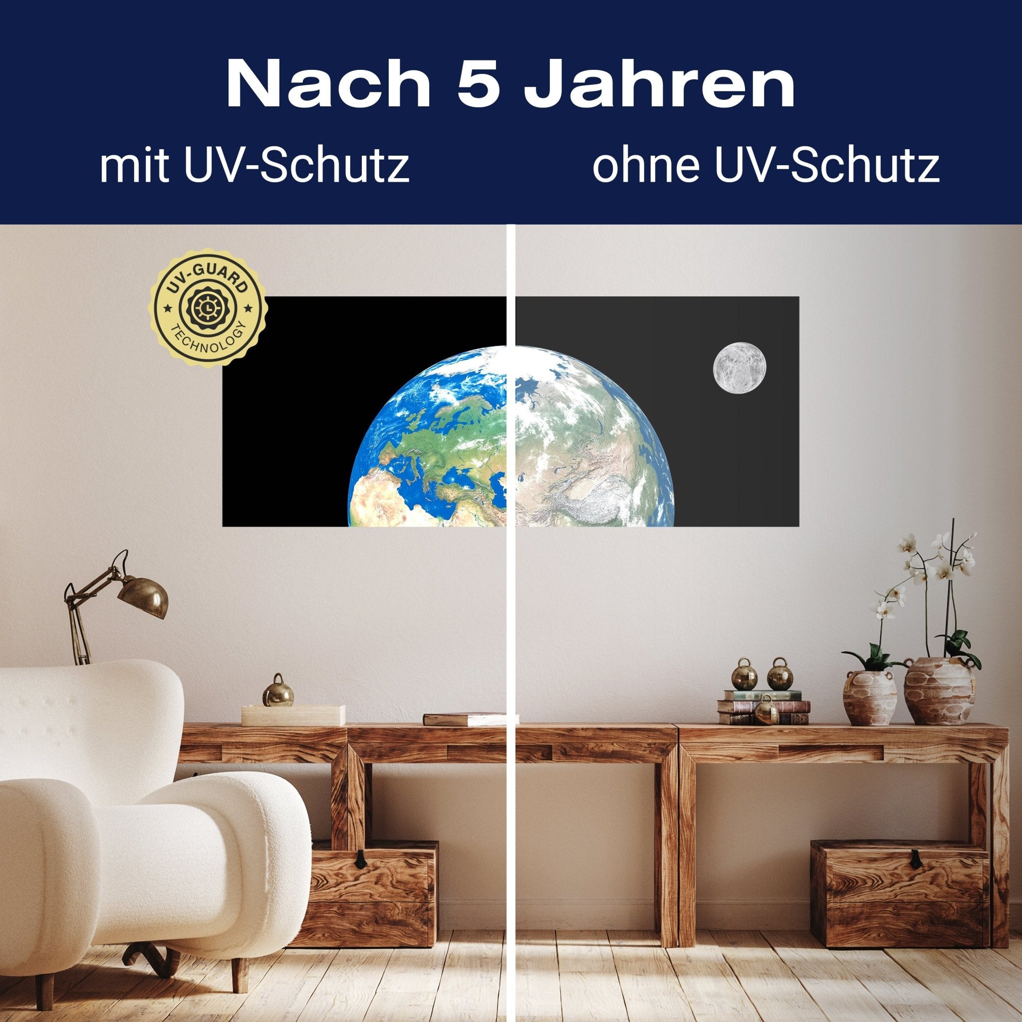 Leinwandbild Erde mit Mond M0402 kaufen - Bild 9