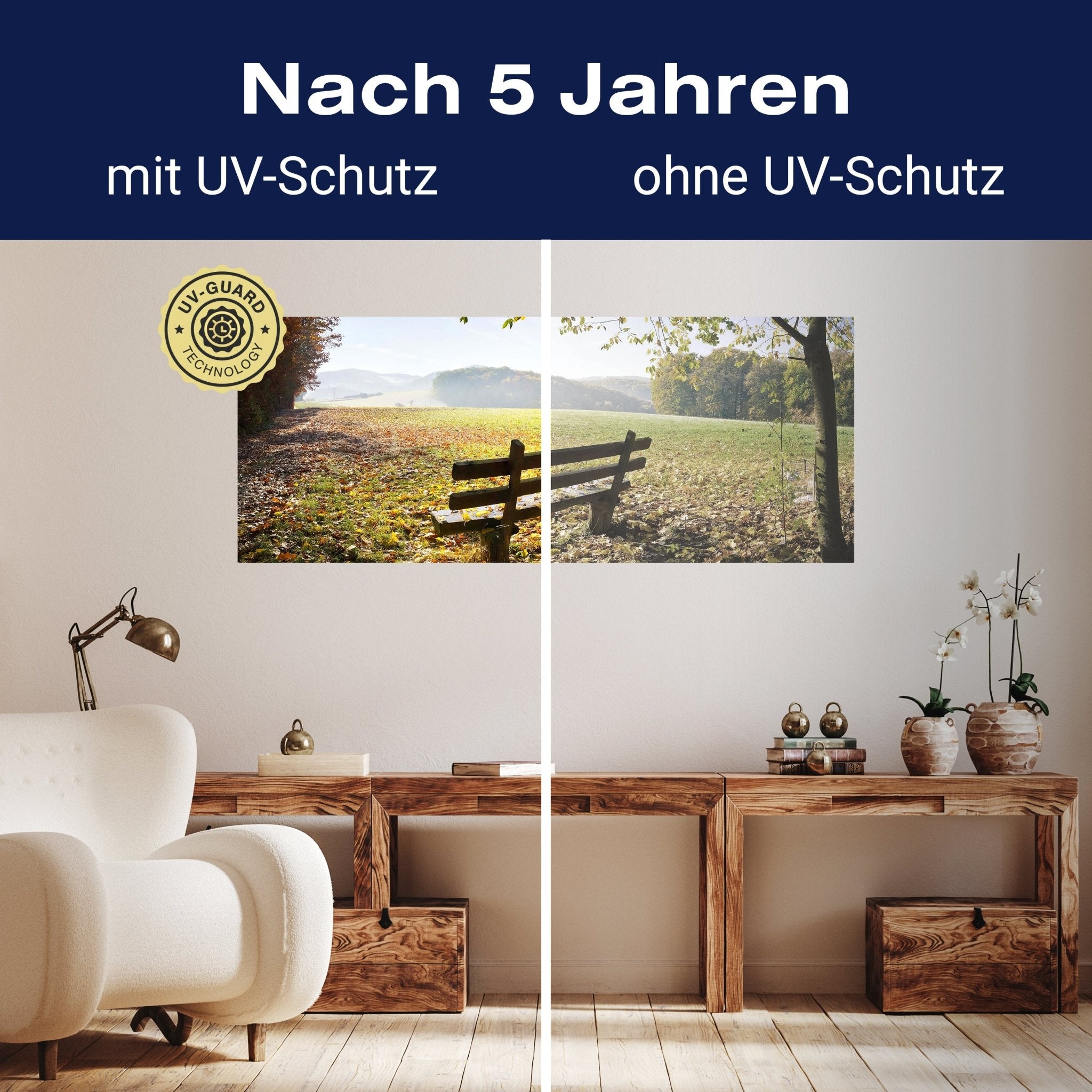 Leinwandbild Parkbank im Herbst M0415 kaufen - Bild 9