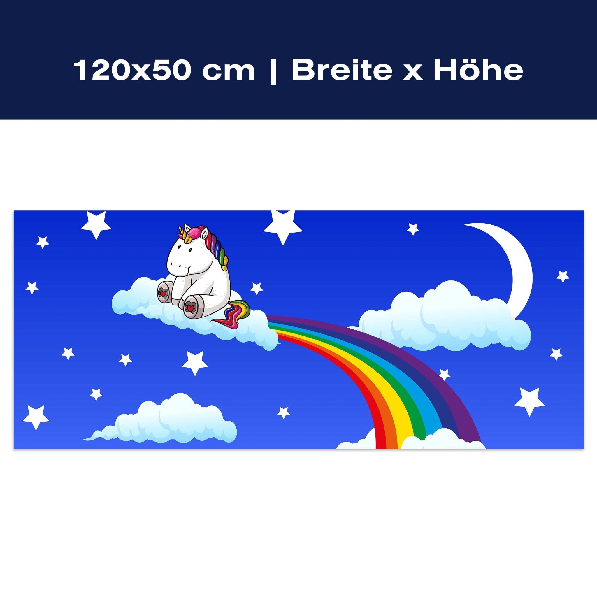 Leinwandbild Regenbogen-Einhorn M0434