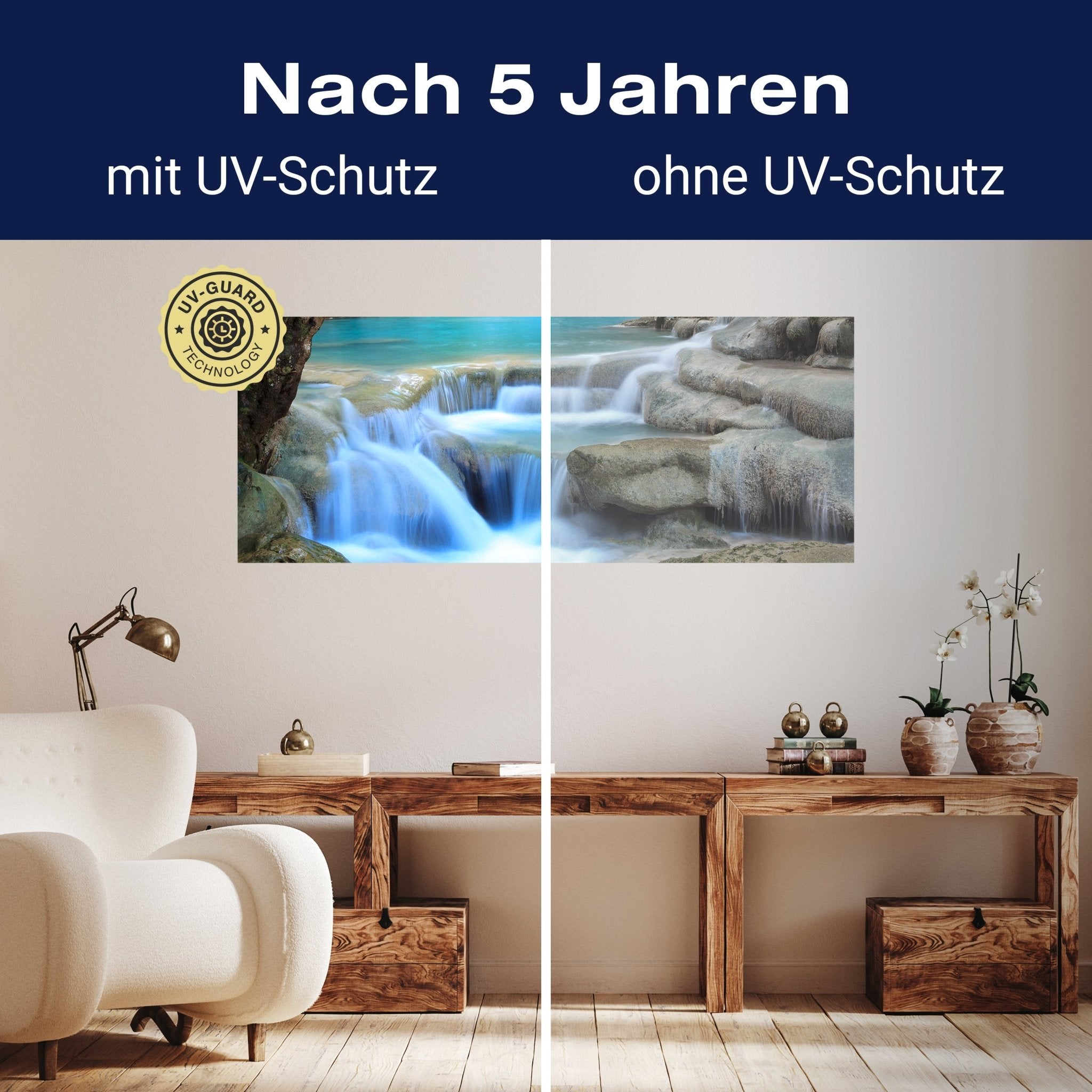 Leinwandbild Wasserfall im Wald M0485 kaufen - Bild 9