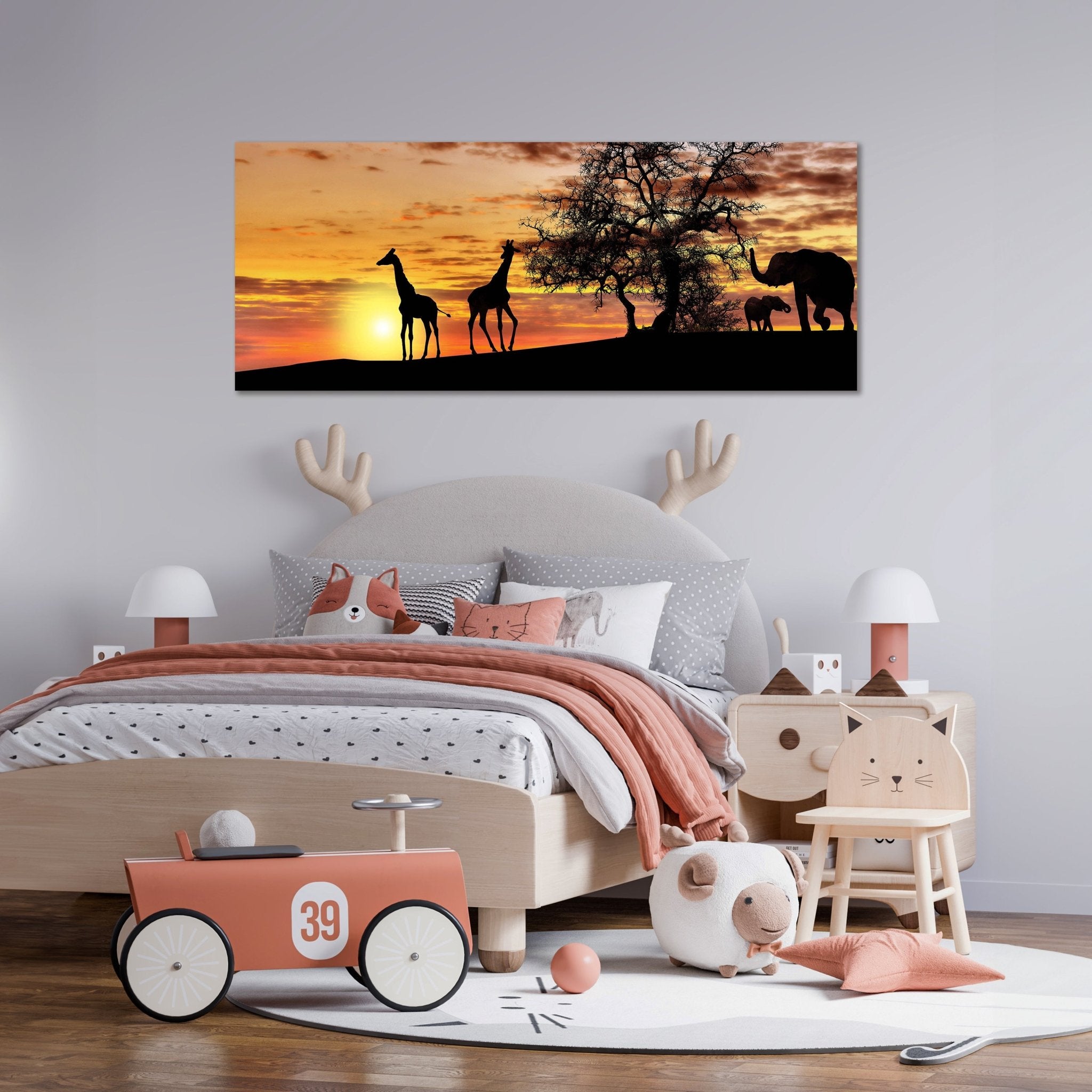 Leinwandbild Tiere im Abendrot M0518 kaufen - Bild 2