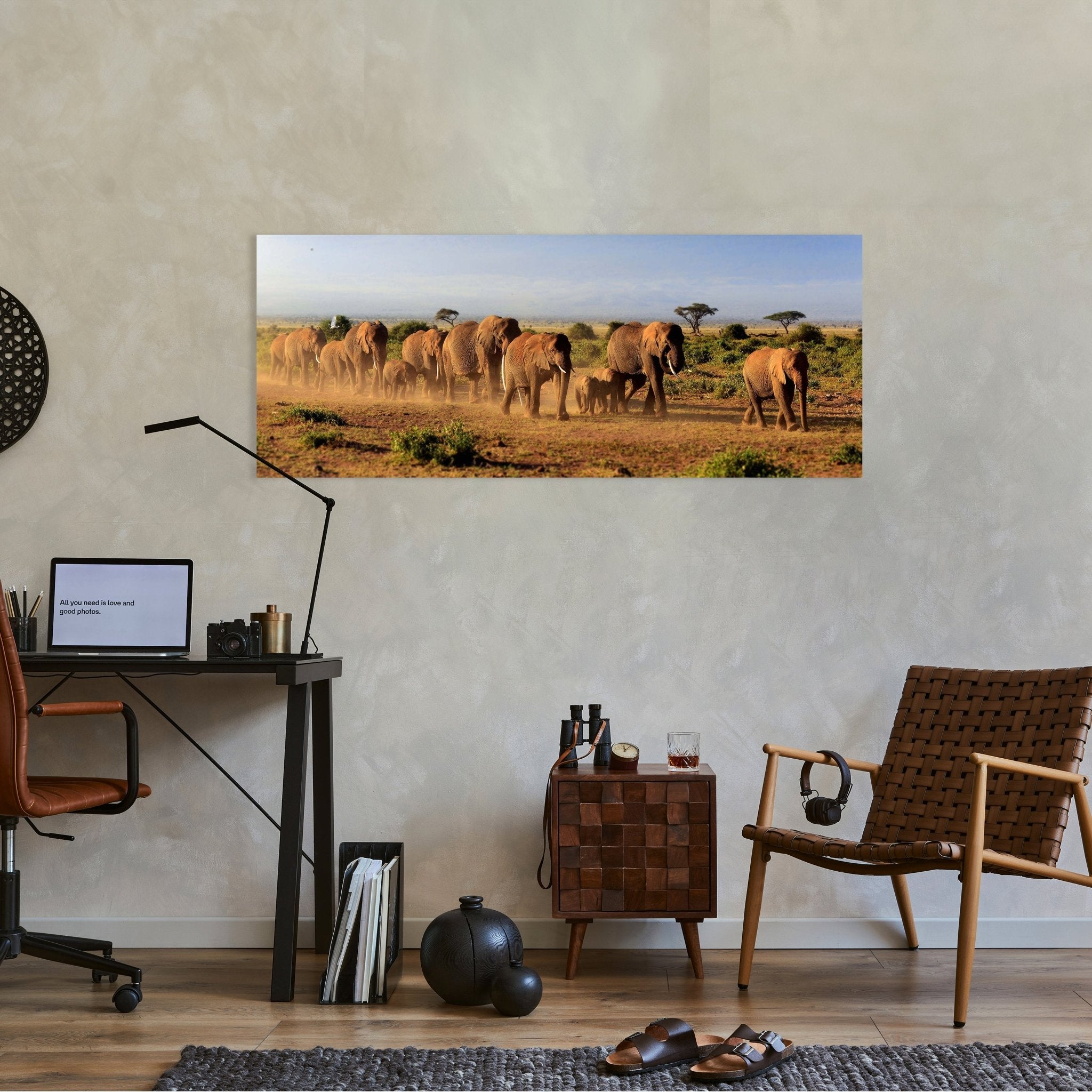 Leinwandbild Elefantenherde am Kilimandscharo M0522 kaufen - Bild 2