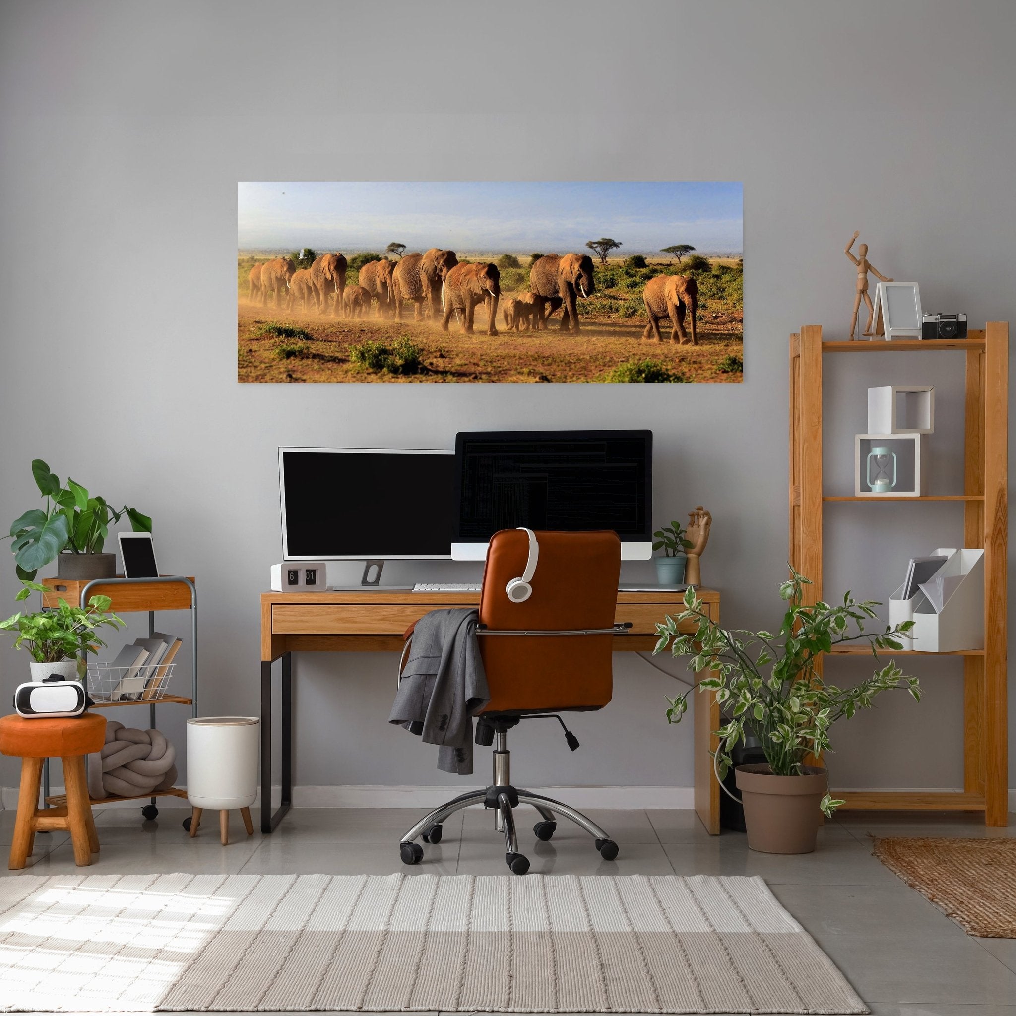 Leinwandbild Elefantenherde am Kilimandscharo M0522 kaufen - Bild 3