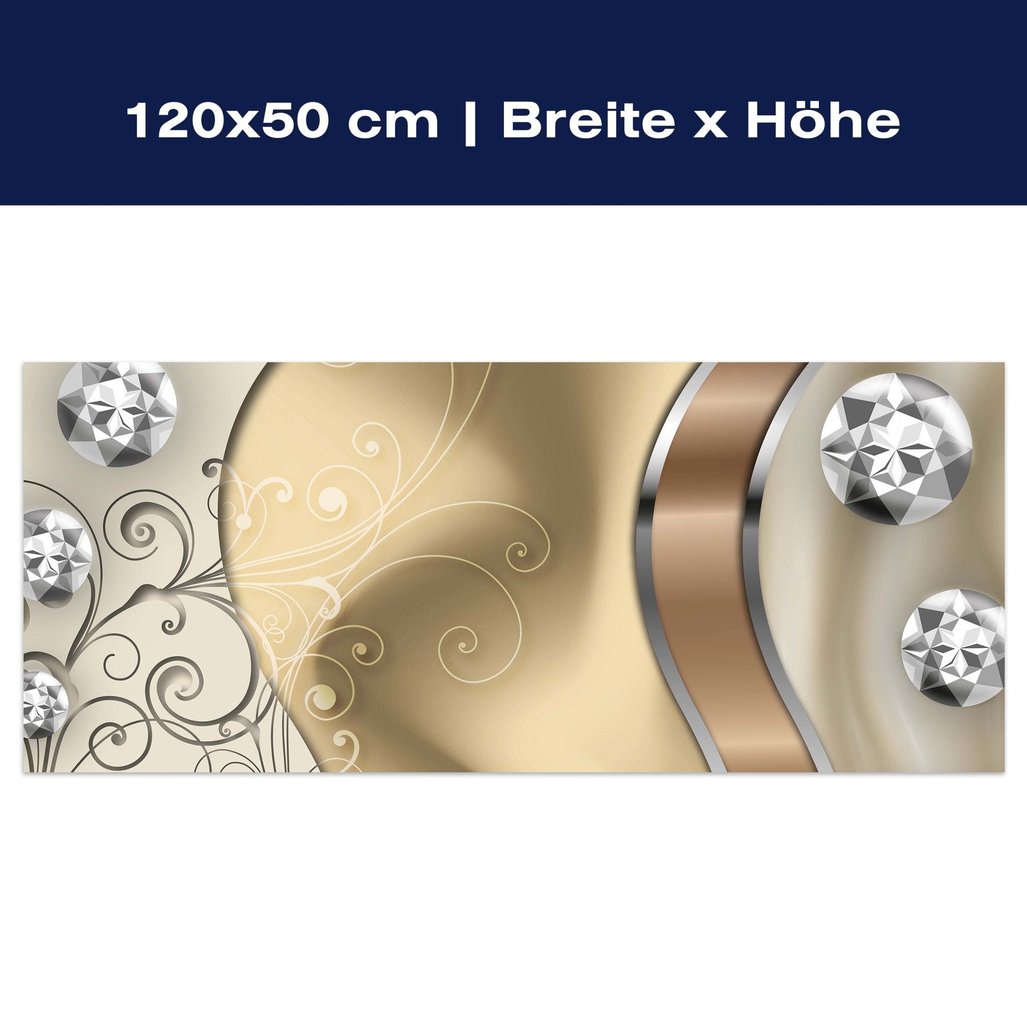 Leinwandbild elegante Diamanten abstrakt M0528