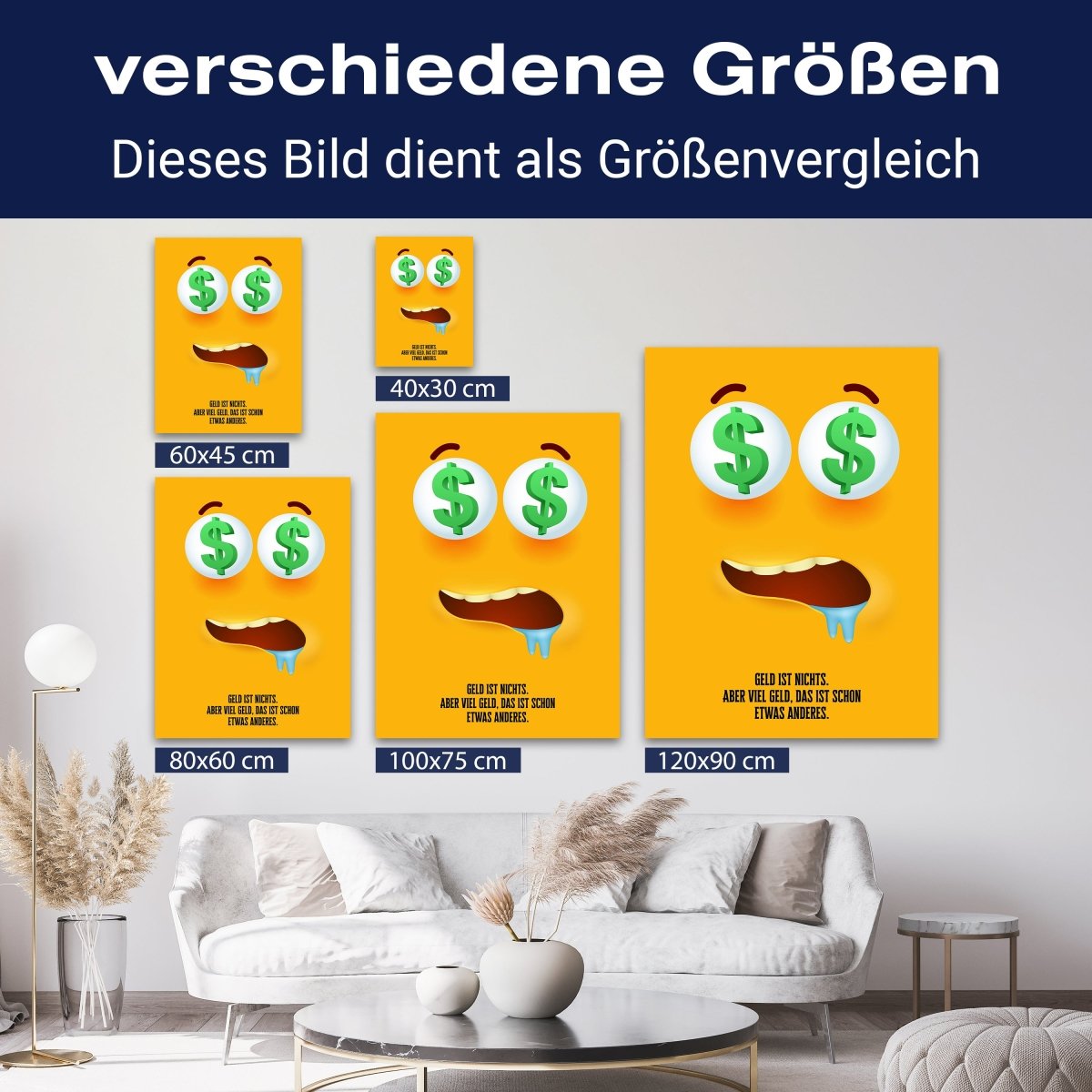 Leinwandbild Spruch, Geld ist nichts M0536 kaufen - Bild 8