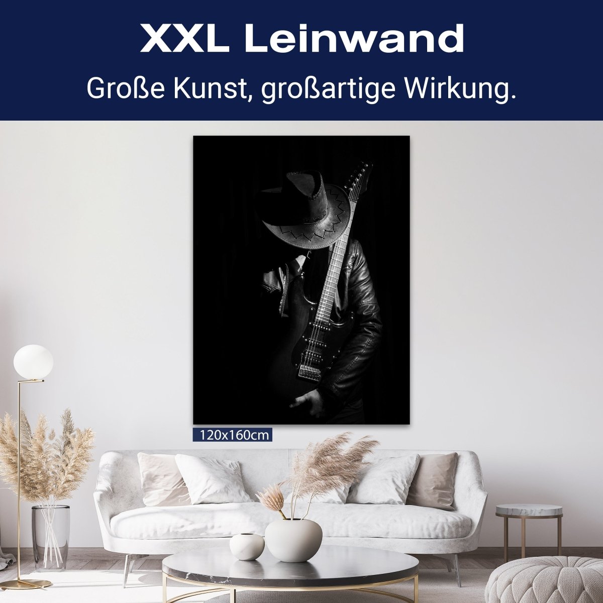 Leinwandbild Schwarz-Weiß, Gitarre M0543 kaufen - Bild 9