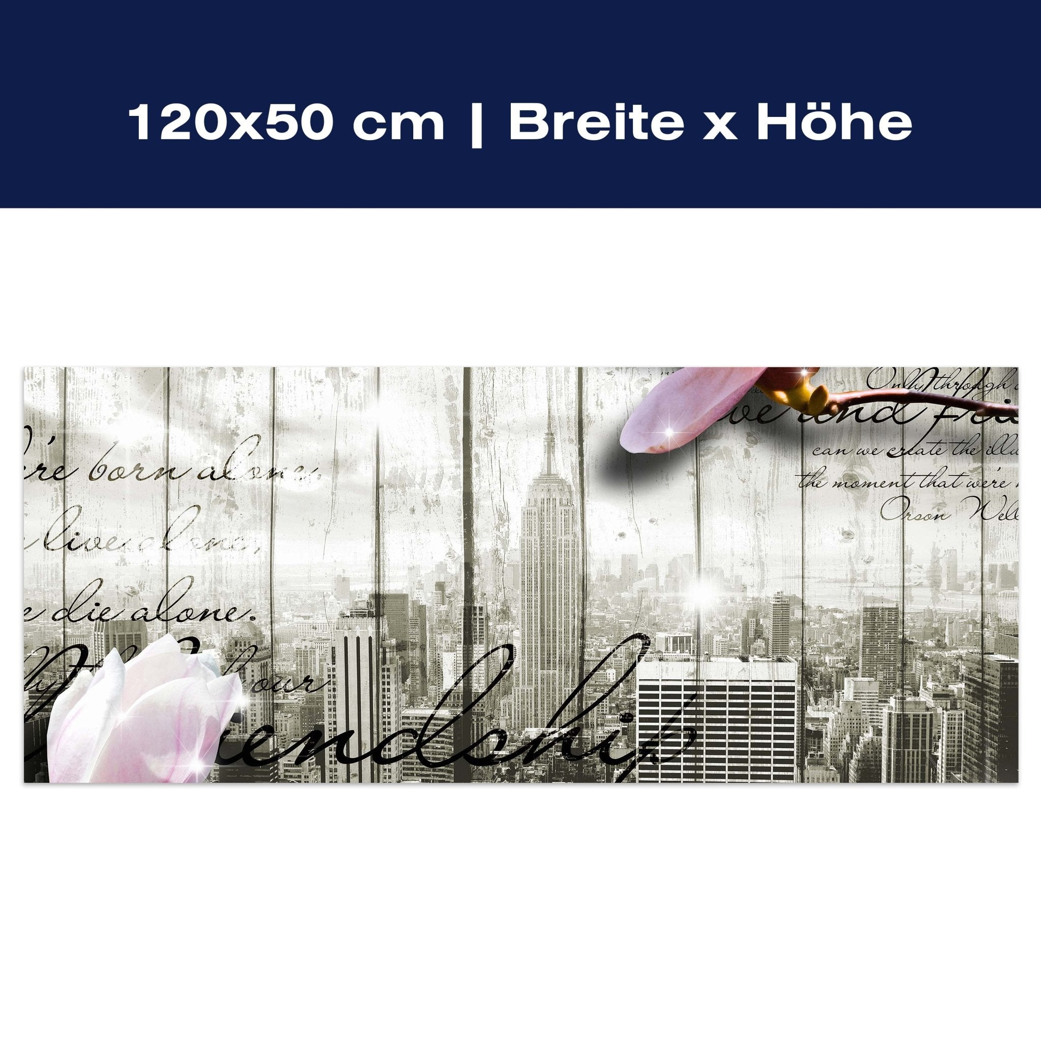 Leinwandbild Style New York Blüten M0546