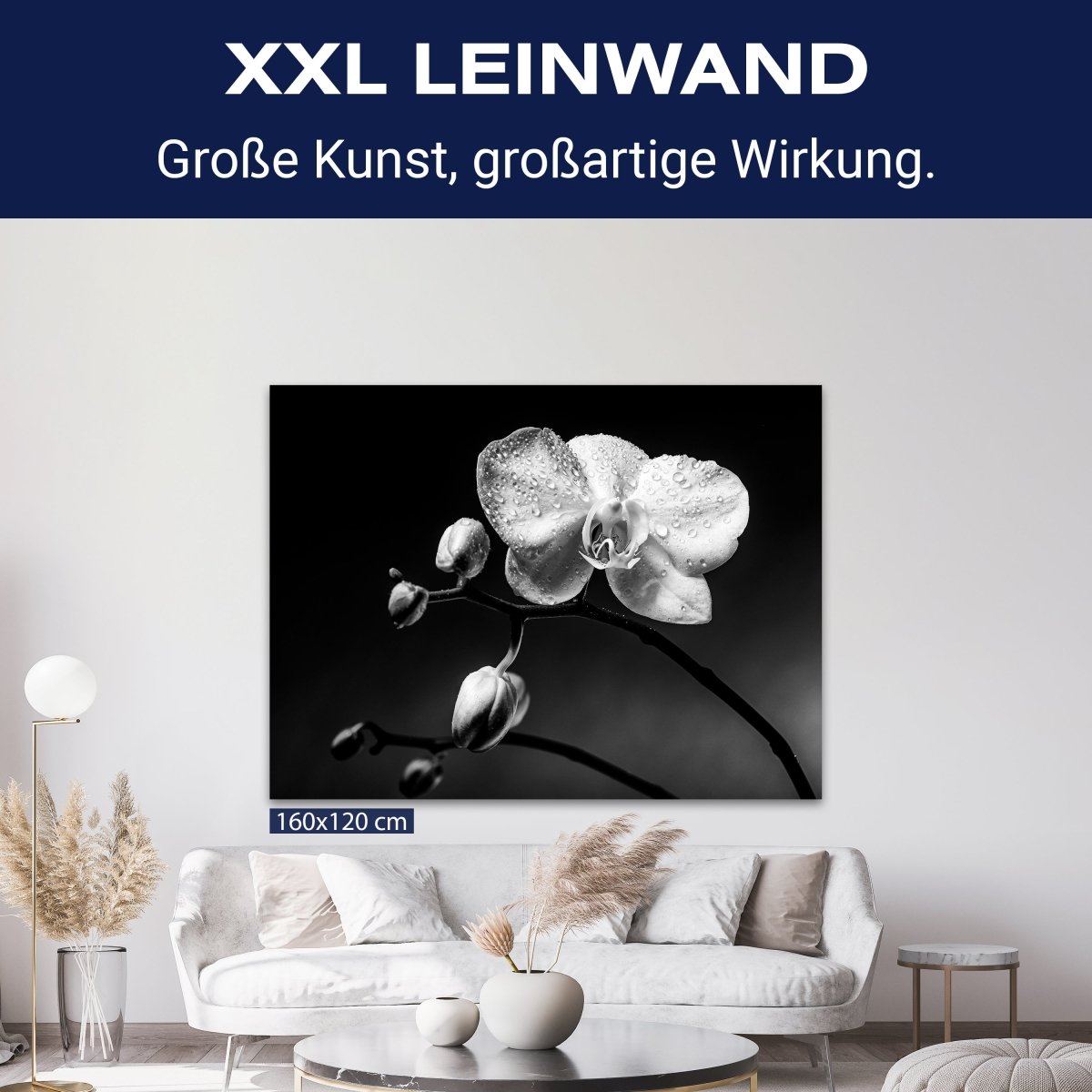 Leinwandbild Schwarz-Weiß, Blumen M0550 kaufen - Bild 9