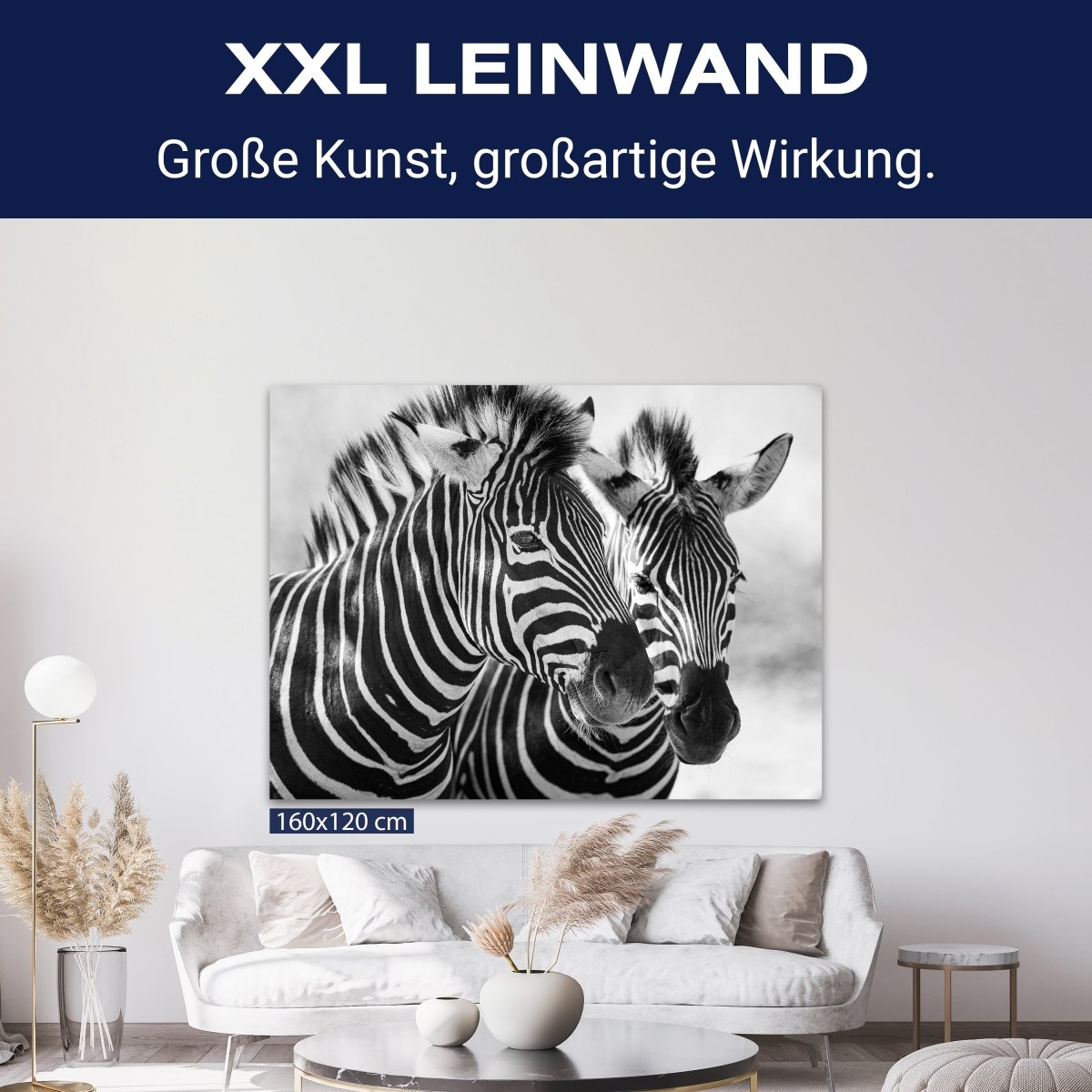 Leinwandbild Schwarz-Weiß, Zebra M0553 kaufen - Bild 9