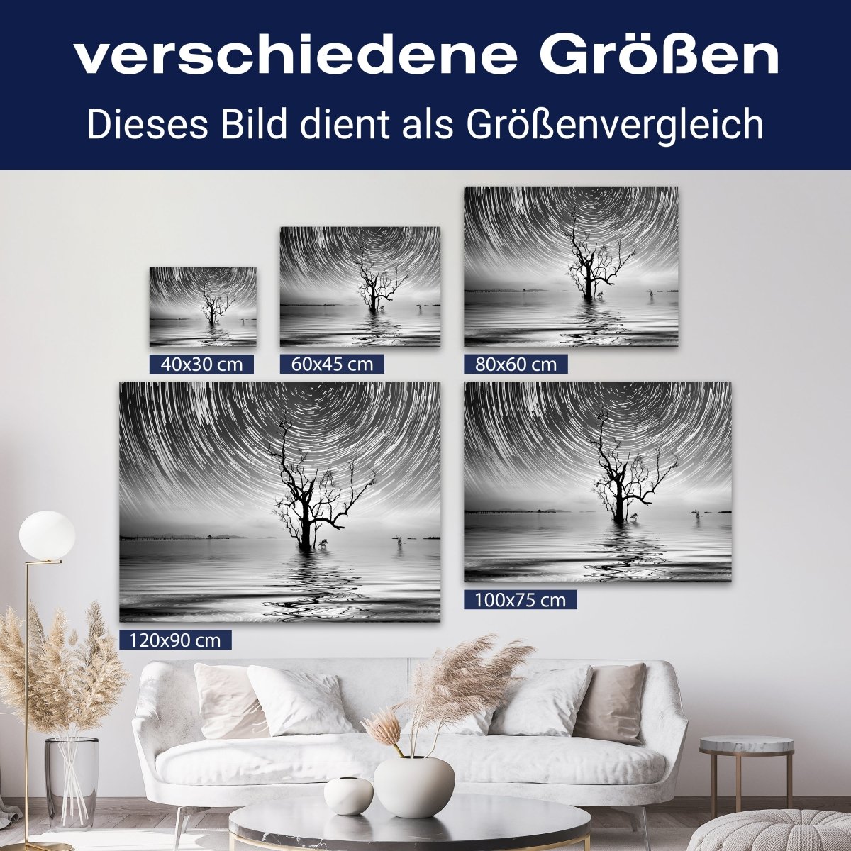 Leinwandbild Schwarz-Weiß, Natur M0563 kaufen - Bild 8