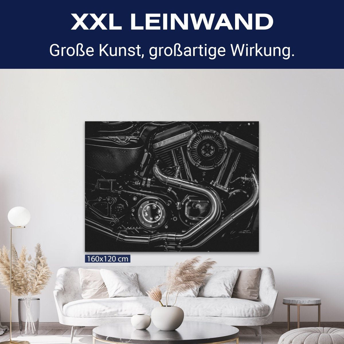 Leinwandbild Schwarz-Weiß, Motorrad M0565 kaufen - Bild 9