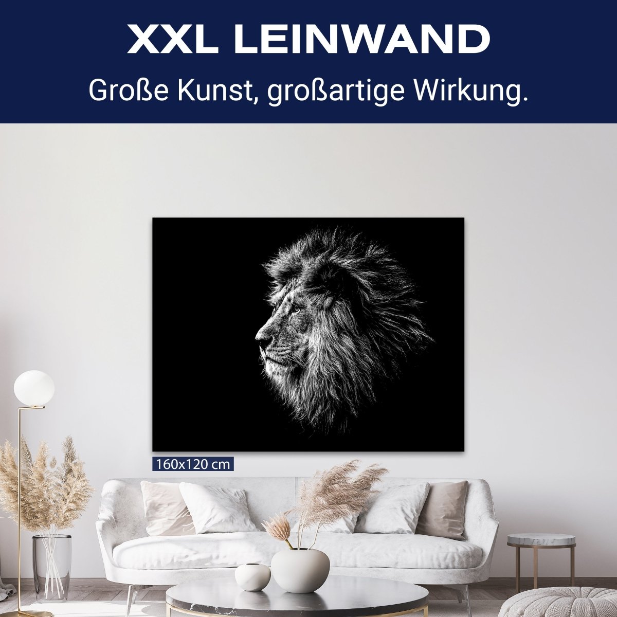 Leinwandbild Schwarz-Weiß, Löwe M0566 kaufen - Bild 9