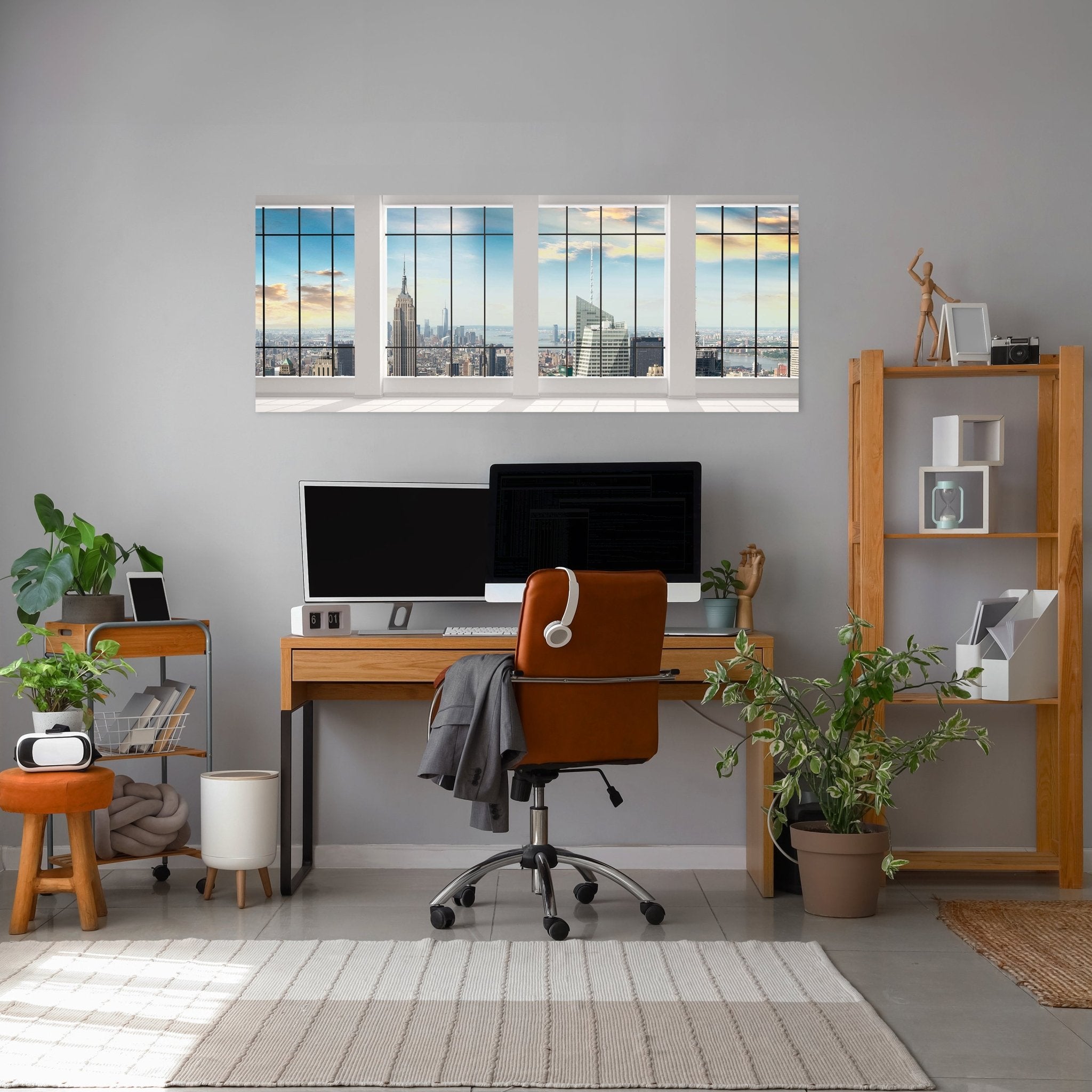 Leinwandbild Manhattan Blick von einem leeren Büro M0573 kaufen - Bild 3