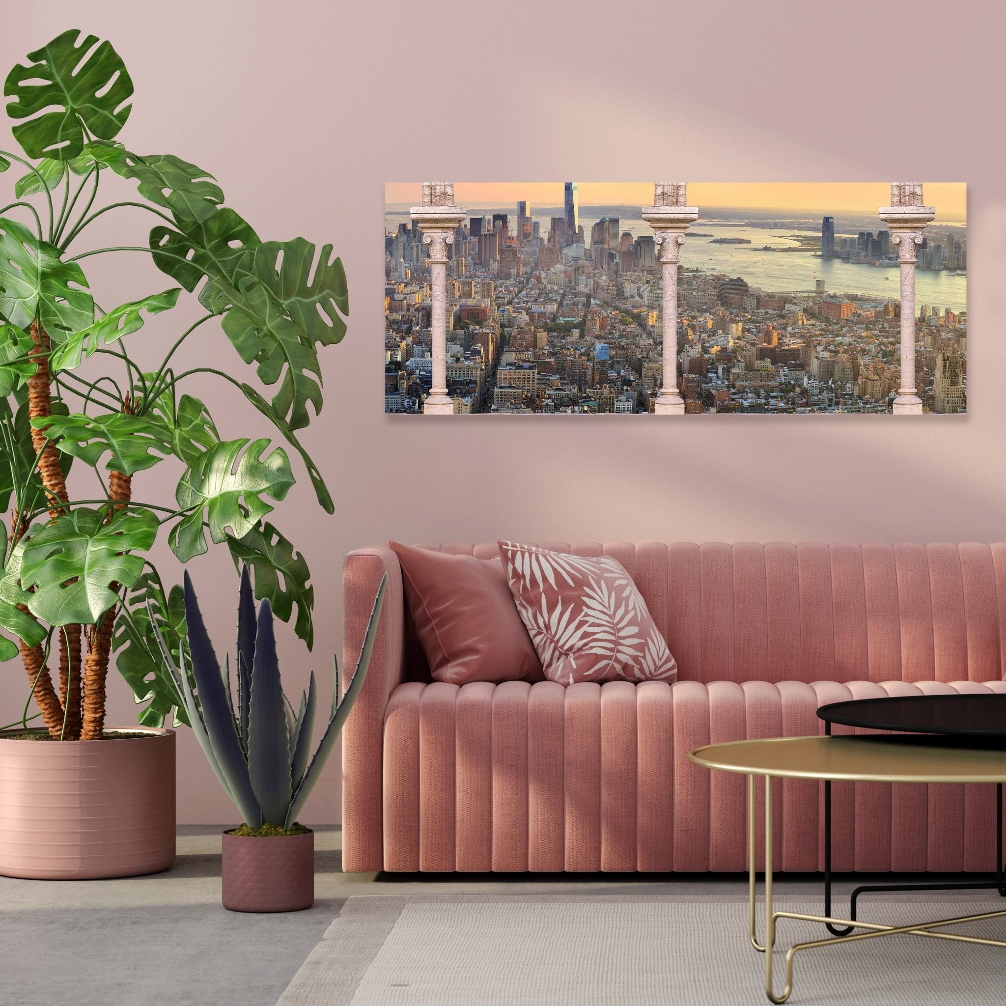 Leinwandbild Spalten balkon mit aussicht auf Manhattan M0575 kaufen - Bild 3