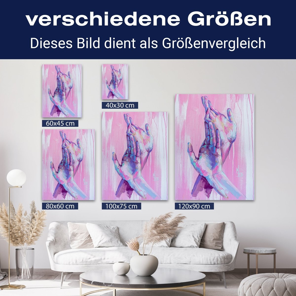 Leinwandbild Malerei, Hände, Hochformat M0595 kaufen - Bild 8