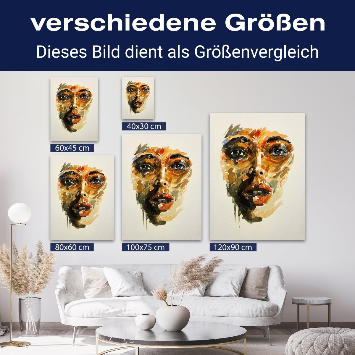 Leinwandbild Malerei, Frau, Hochformat M0596 kaufen - Bild 8