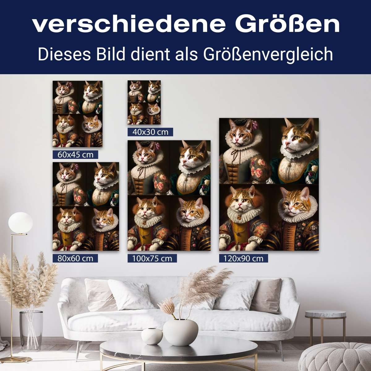 Leinwandbild Katzen, Vintage, Hochformat M0598 kaufen - Bild 8