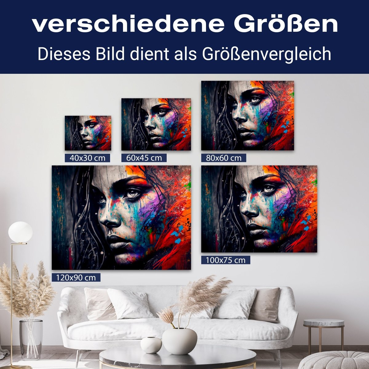 Leinwandbild Digital Art, Frau, Querformat M0606 kaufen - Bild 8