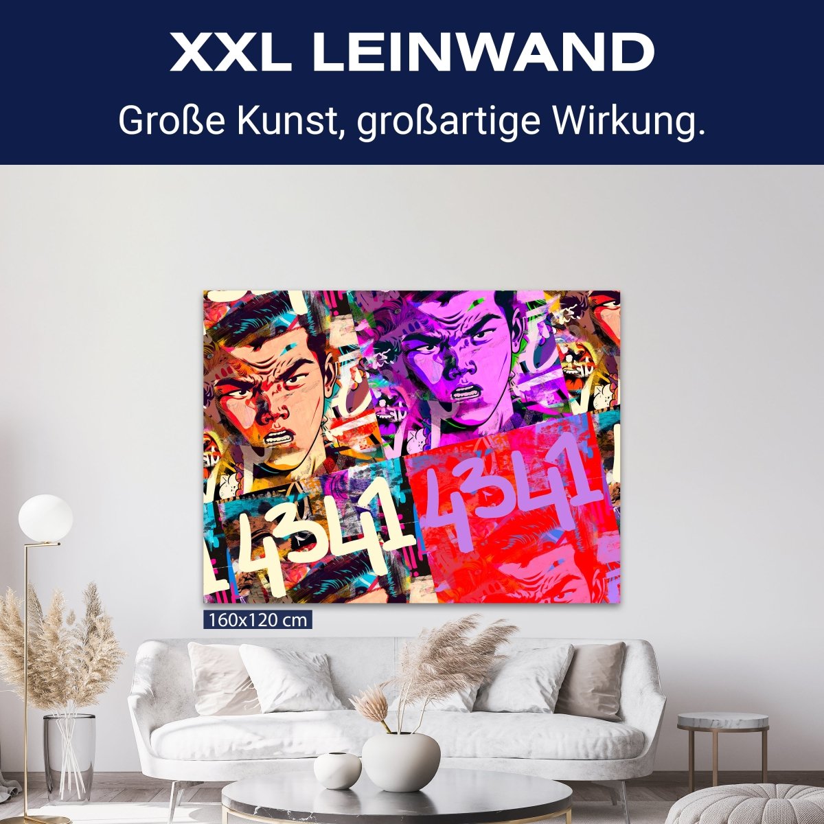 Leinwandbild Pop Art Stil, Mann, Querformat M0608 kaufen - Bild 9