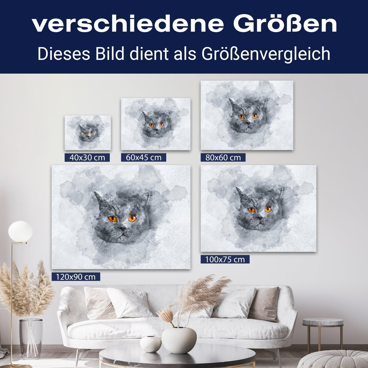 Leinwandbild Malerei, Katze, Querformat M0614 kaufen - Bild 8