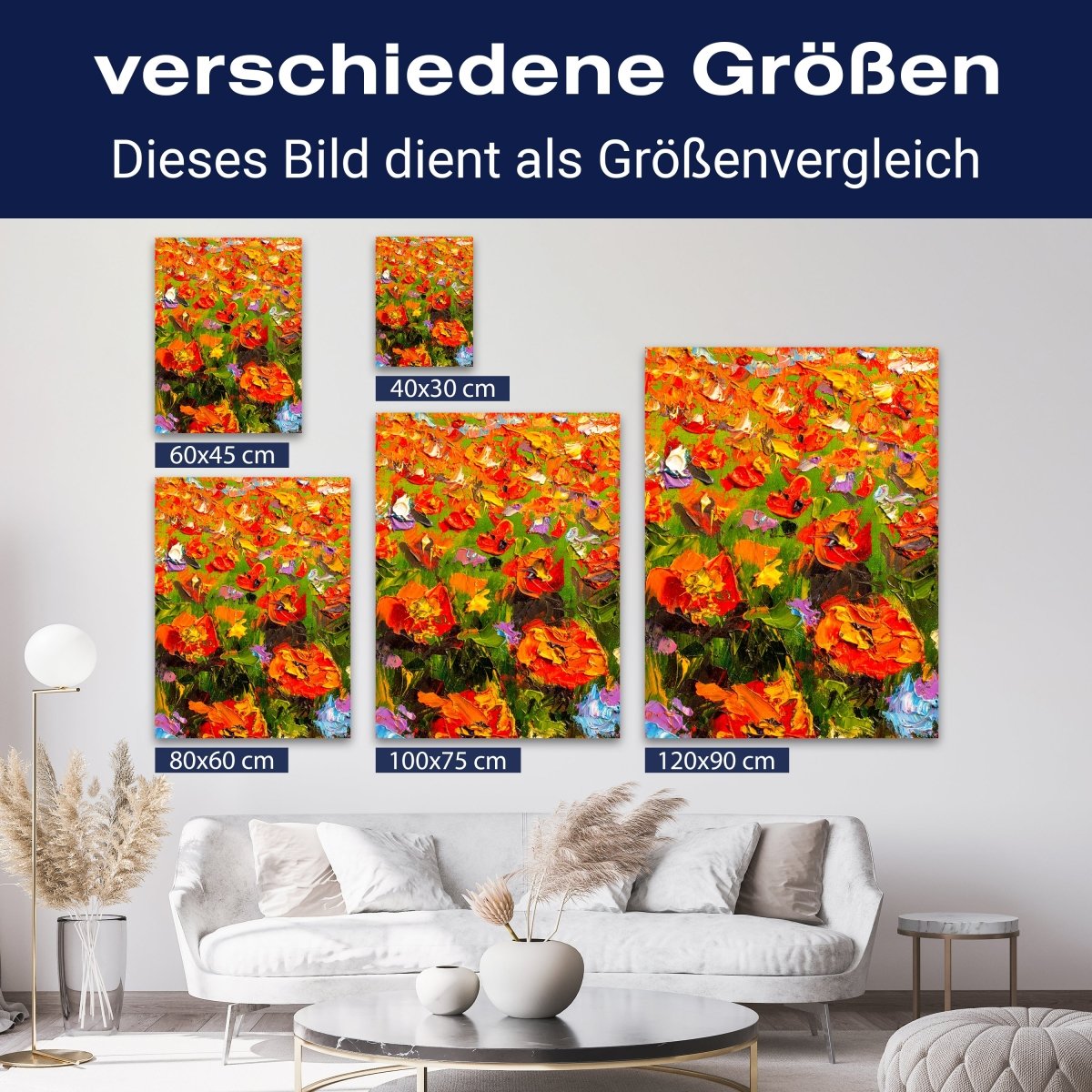 Leinwandbild Malerei, Blumen, Hochformat M0615 kaufen - Bild 8