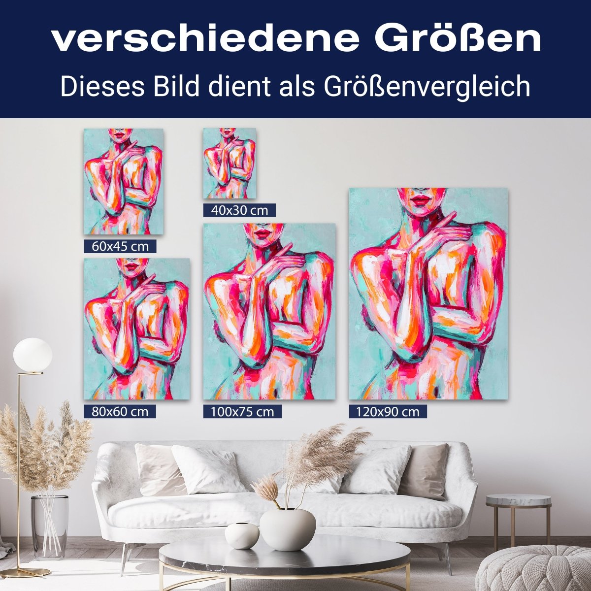 Leinwandbild Malerei, Frau, Hochformat M0617 kaufen - Bild 8