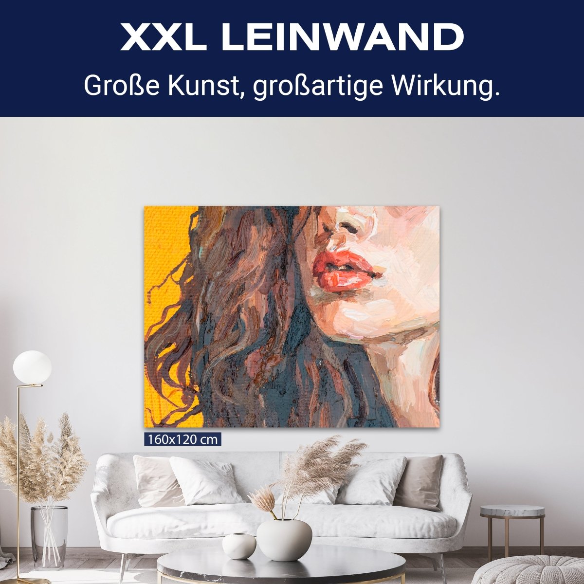 Leinwandbild Malerei, Frau, Lippen, Querformat M0618 kaufen - Bild 9