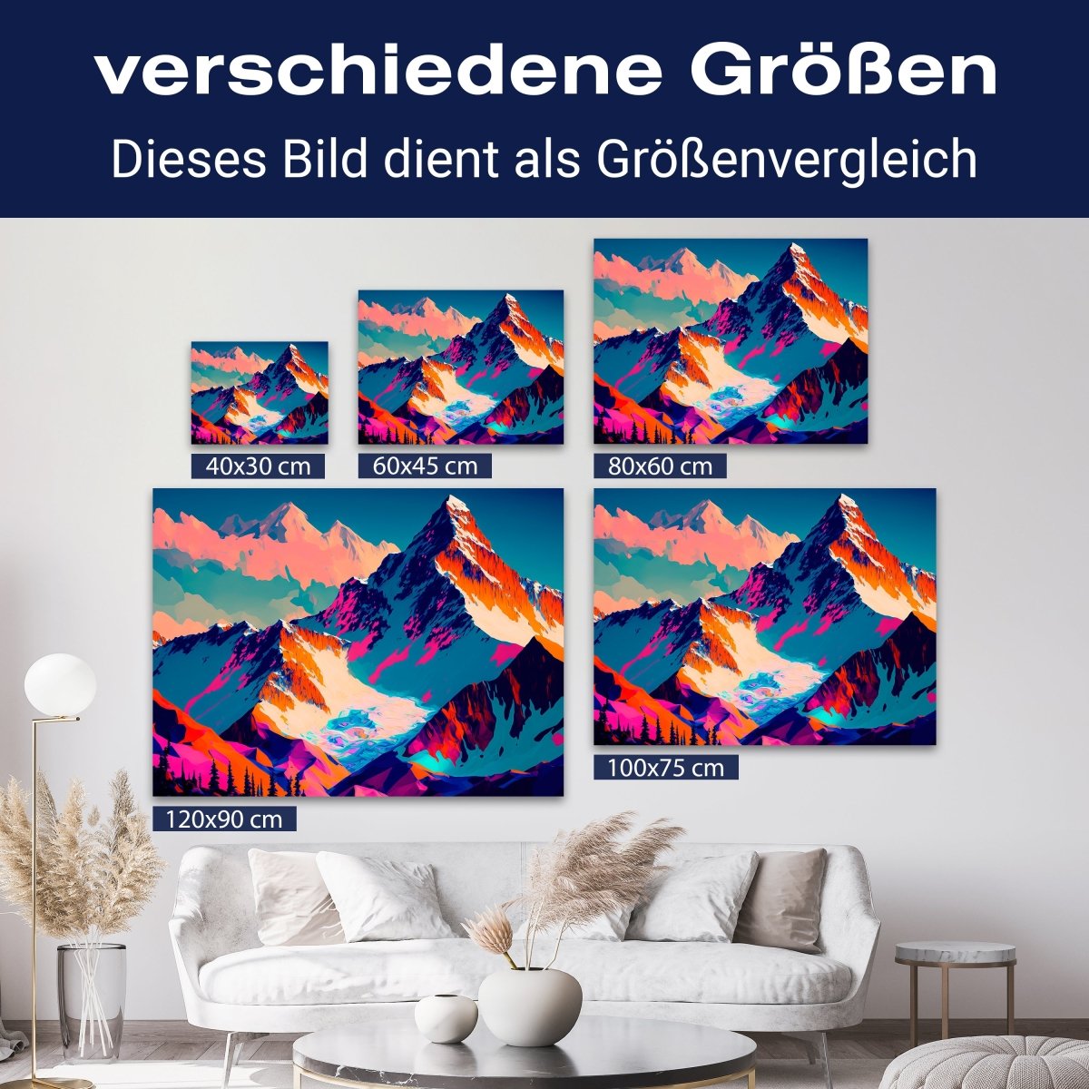 Leinwandbild Digital Art, Berge, Querformat M0621 kaufen - Bild 8