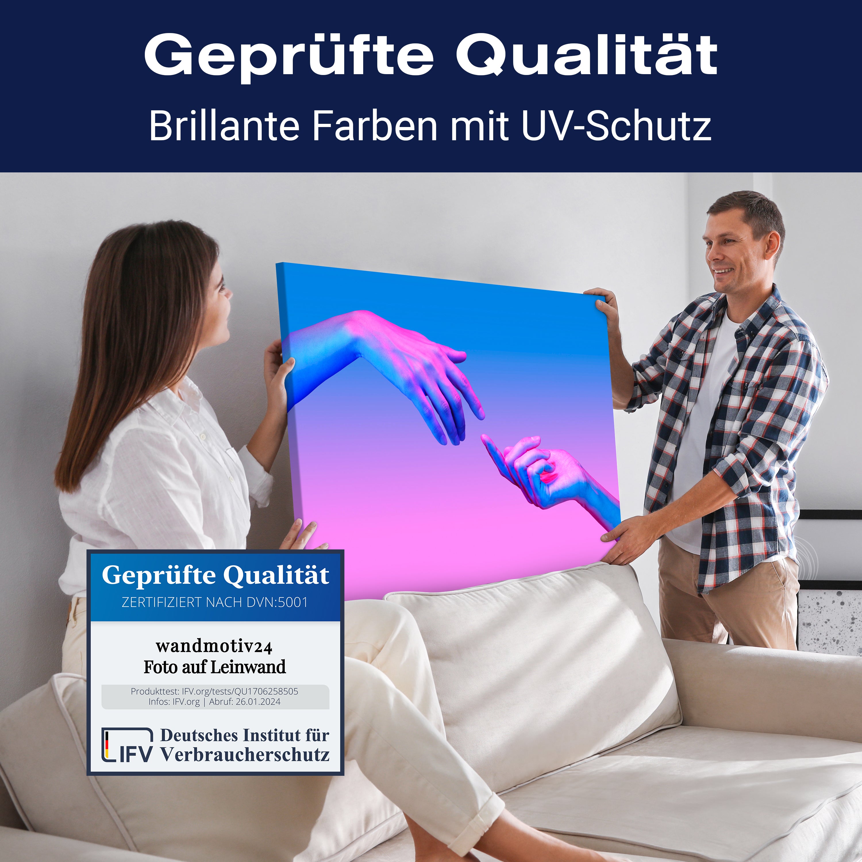 Leinwandbild Digital Art, Hände, Querformat M0629 kaufen - Bild 4