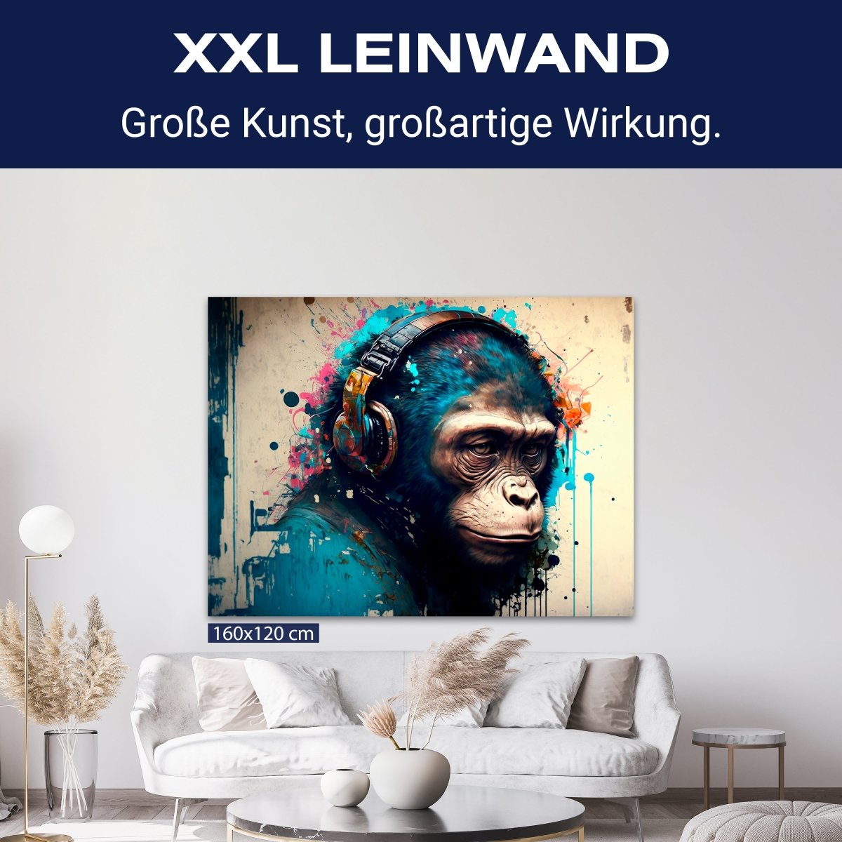 Leinwandbild Digital Art, Affe, Querformat M0645 kaufen - Bild 9