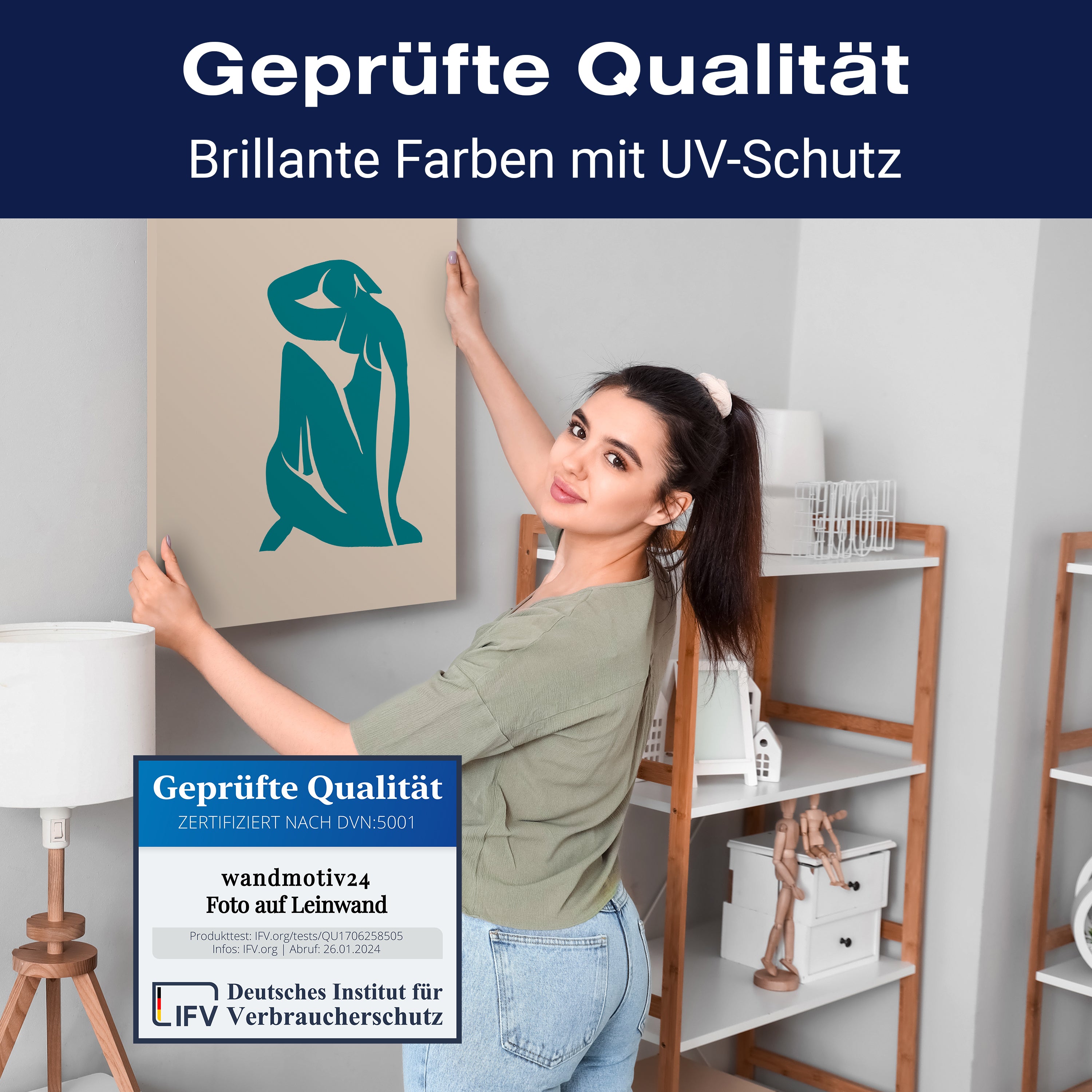 Leinwandbild Minimalismus, Frau, Hochformat M0655 kaufen - Bild 4