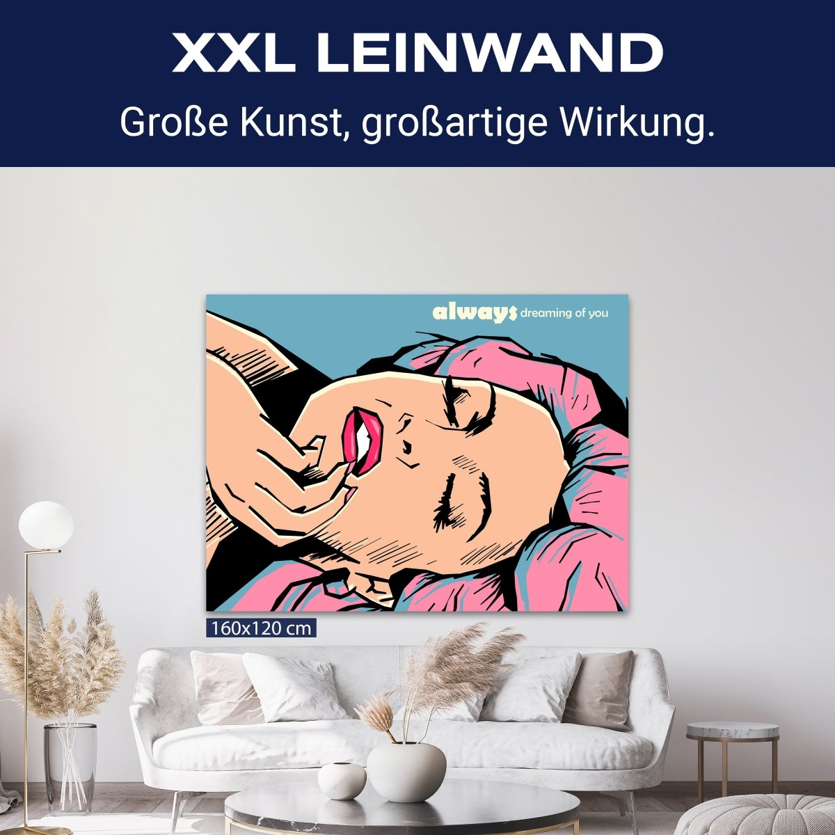 Leinwandbild Pop Art Stil, Frau, Querformat M0667 kaufen - Bild 9