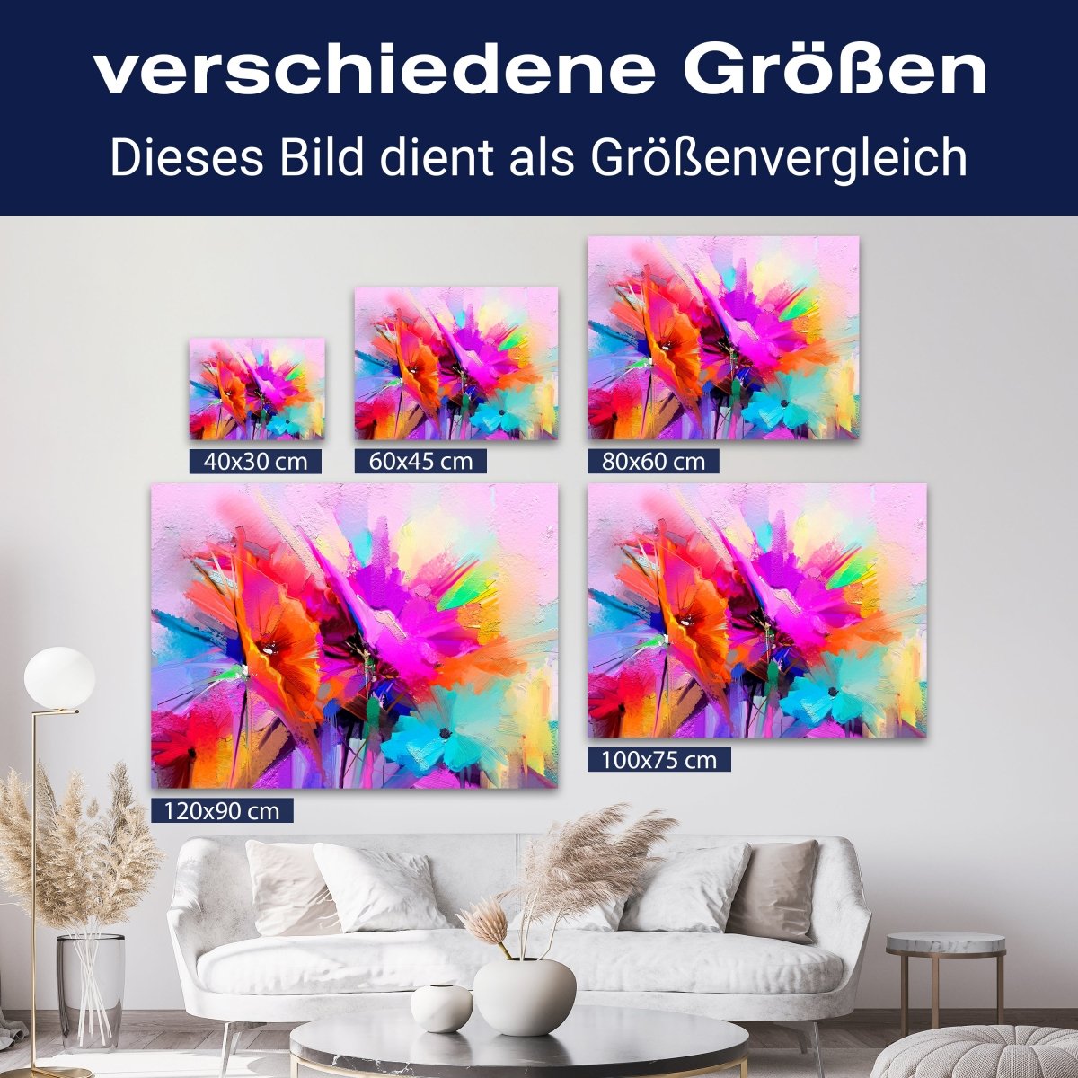 Leinwandbild Malerei, Blumen, Querformat M0671 kaufen - Bild 8