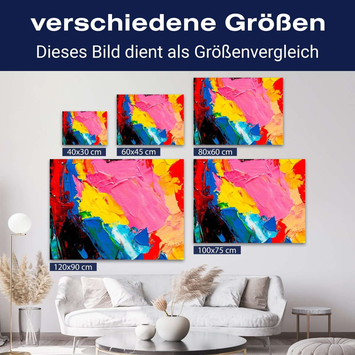 Leinwandbild Malerei, Abstrakt, Querformat M0674 kaufen - Bild 8