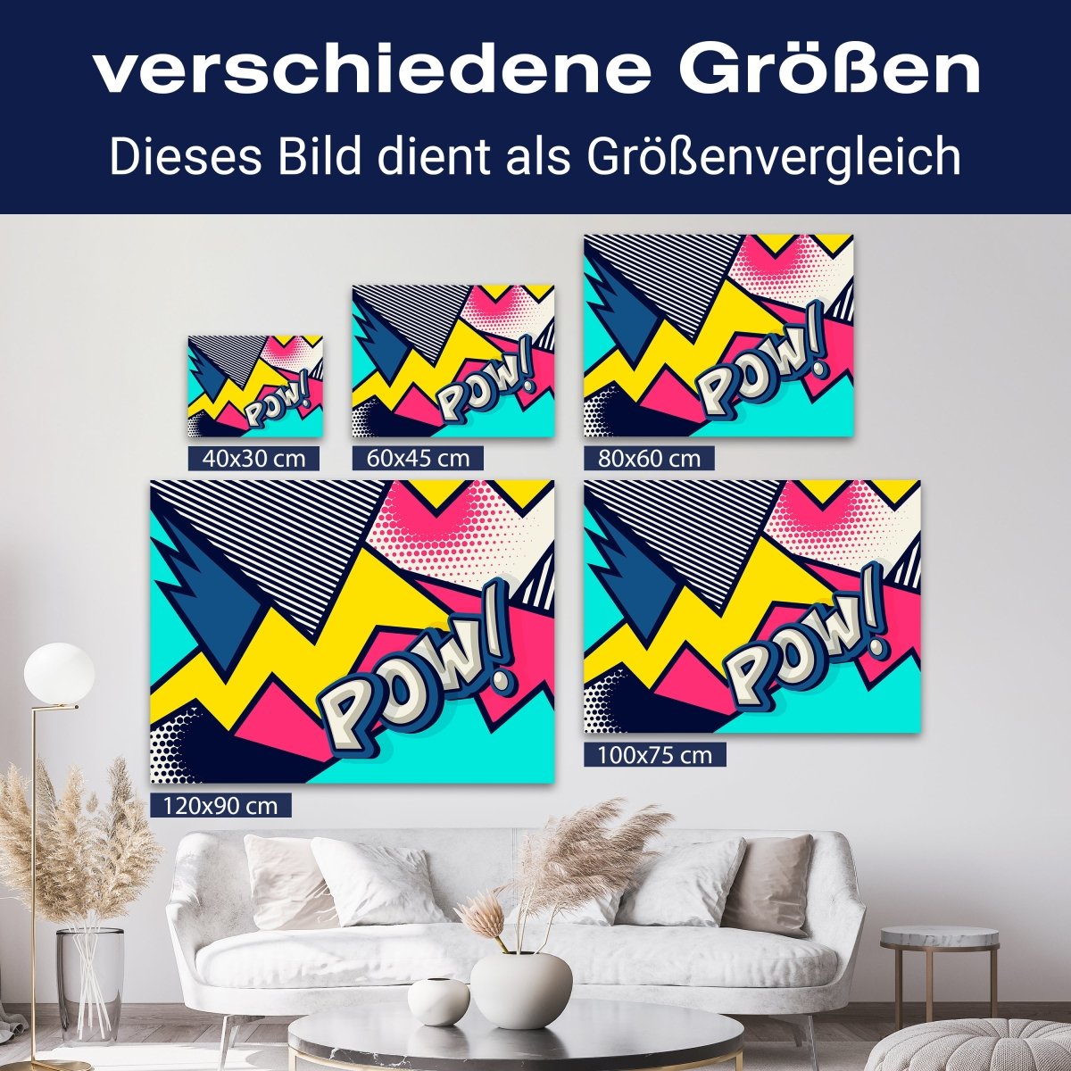 Leinwandbild Pop Art, Pow, Querformat M0675 kaufen - Bild 8