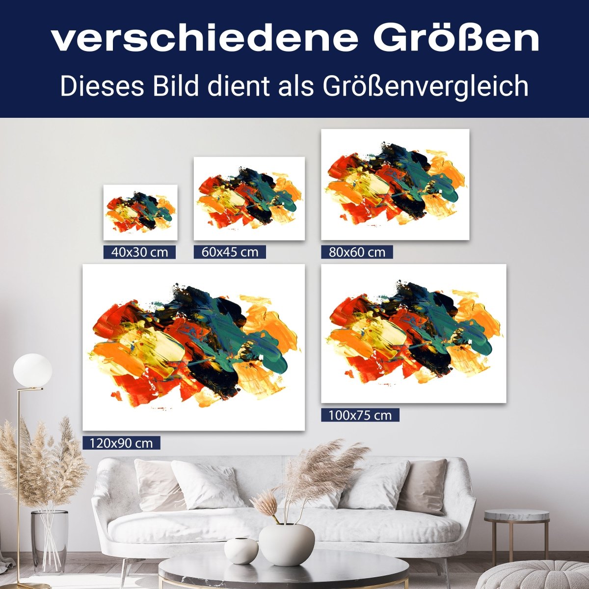 Leinwandbild Malerei, Abstrakt, Querformat M0678 kaufen - Bild 8