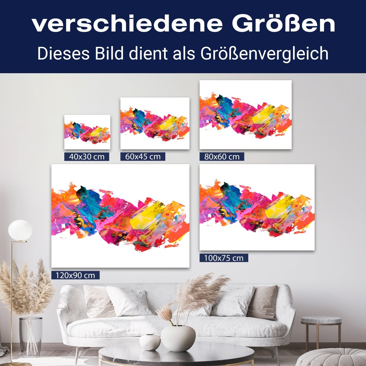 Leinwandbild Malerei, Abstrakt, Querformat M0679 kaufen - Bild 8