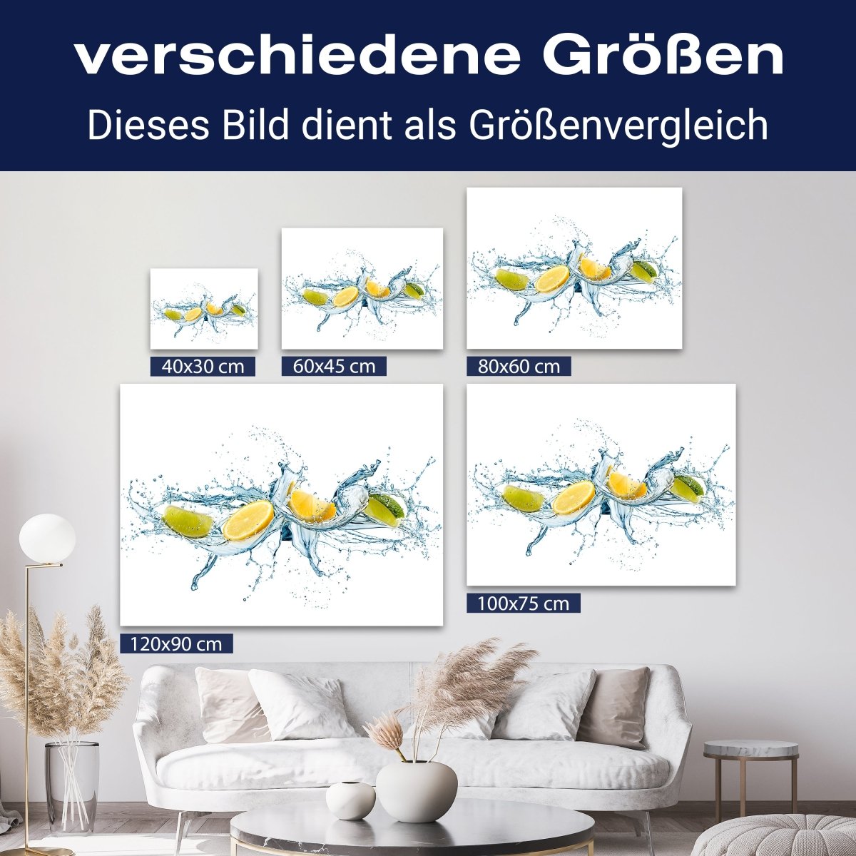 Leinwandbild Essen und Trinken, Zitronen, Querformat M0683 kaufen - Bild 8