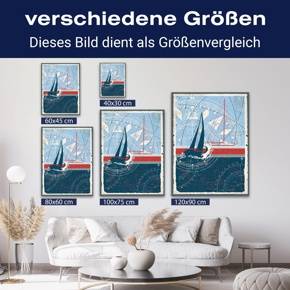 Leinwandbild Maritim, Segelschiff, Hochformat M0684 kaufen - Bild 8