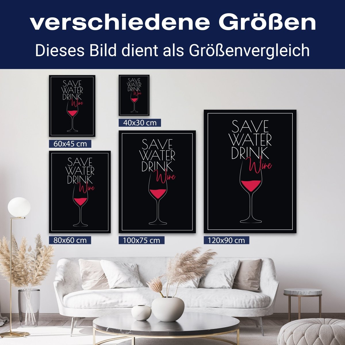 Leinwandbild Essen & Trinken, Weinglas, Hochformat M0686 kaufen - Bild 8