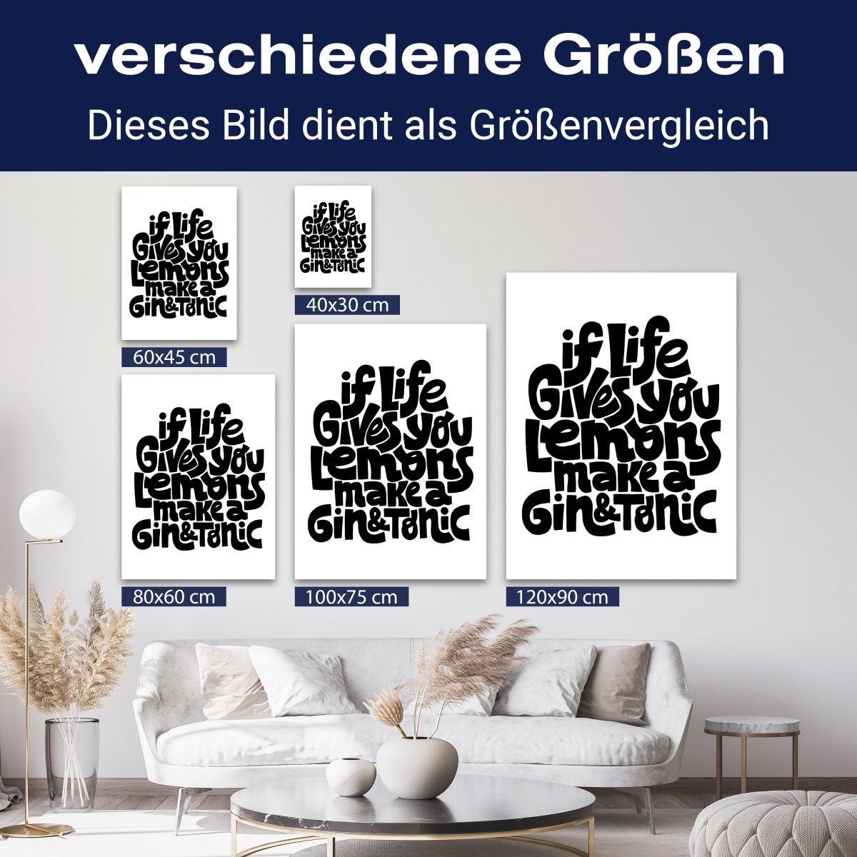 Leinwandbild Spruch, Gin Tonic, Hochformat M0688 kaufen - Bild 8