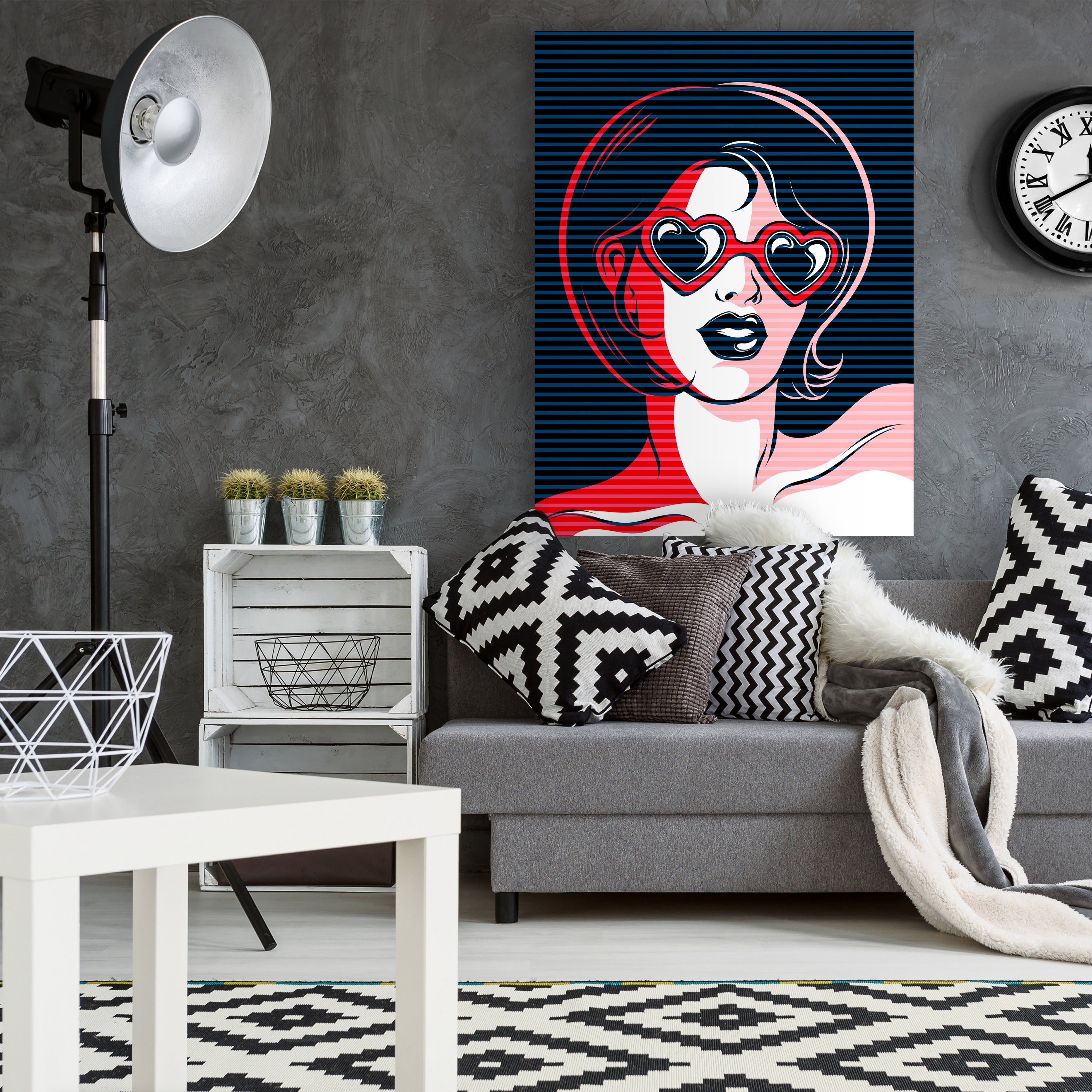 Leinwandbild Pop Art, Frau, Hochformat M0689 kaufen - Bild 2