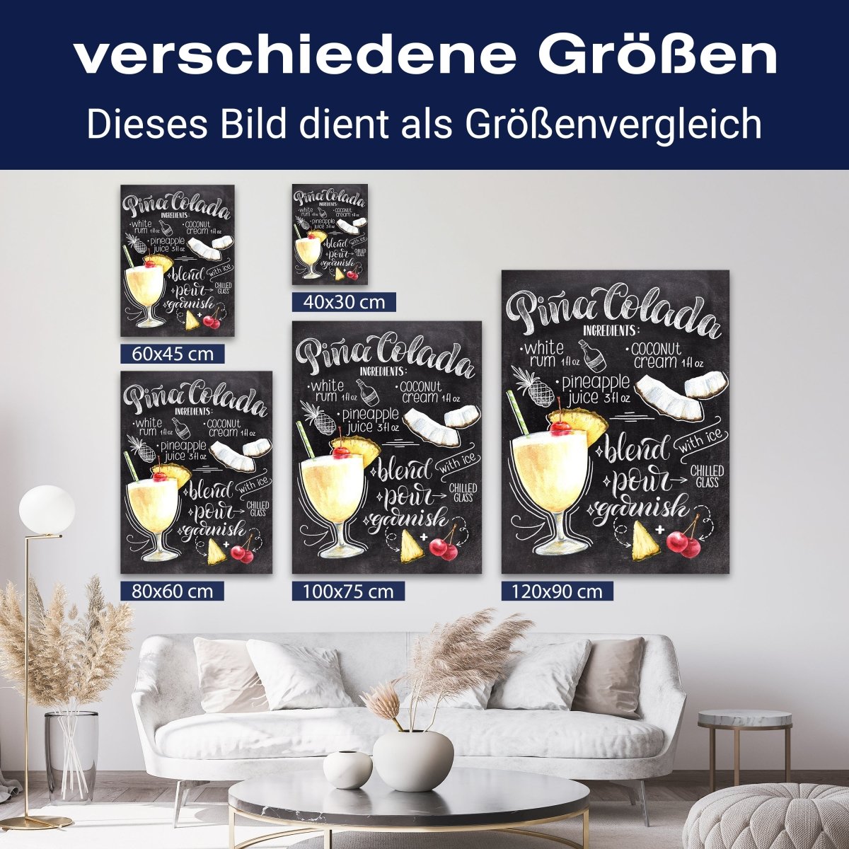 Leinwandbild Essen & Trinken, Pina Colada, Hochformat M0691 kaufen - Bild 8