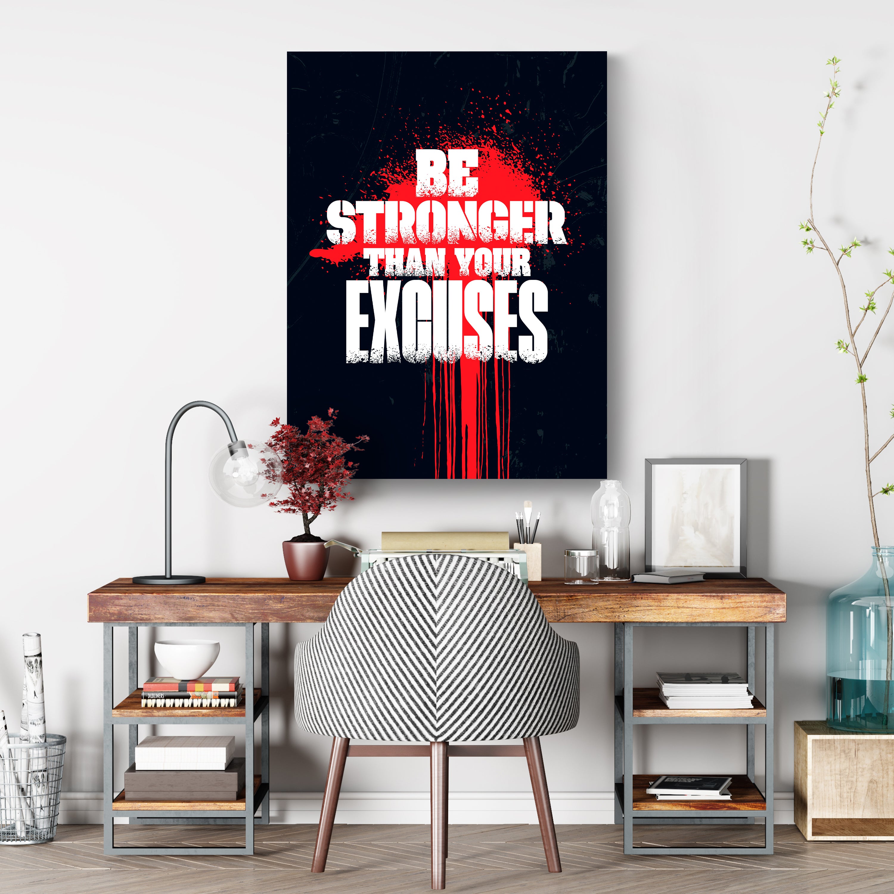 Leinwandbild Spruch, Be Stronger, Hochformat M0695 kaufen - Bild 3