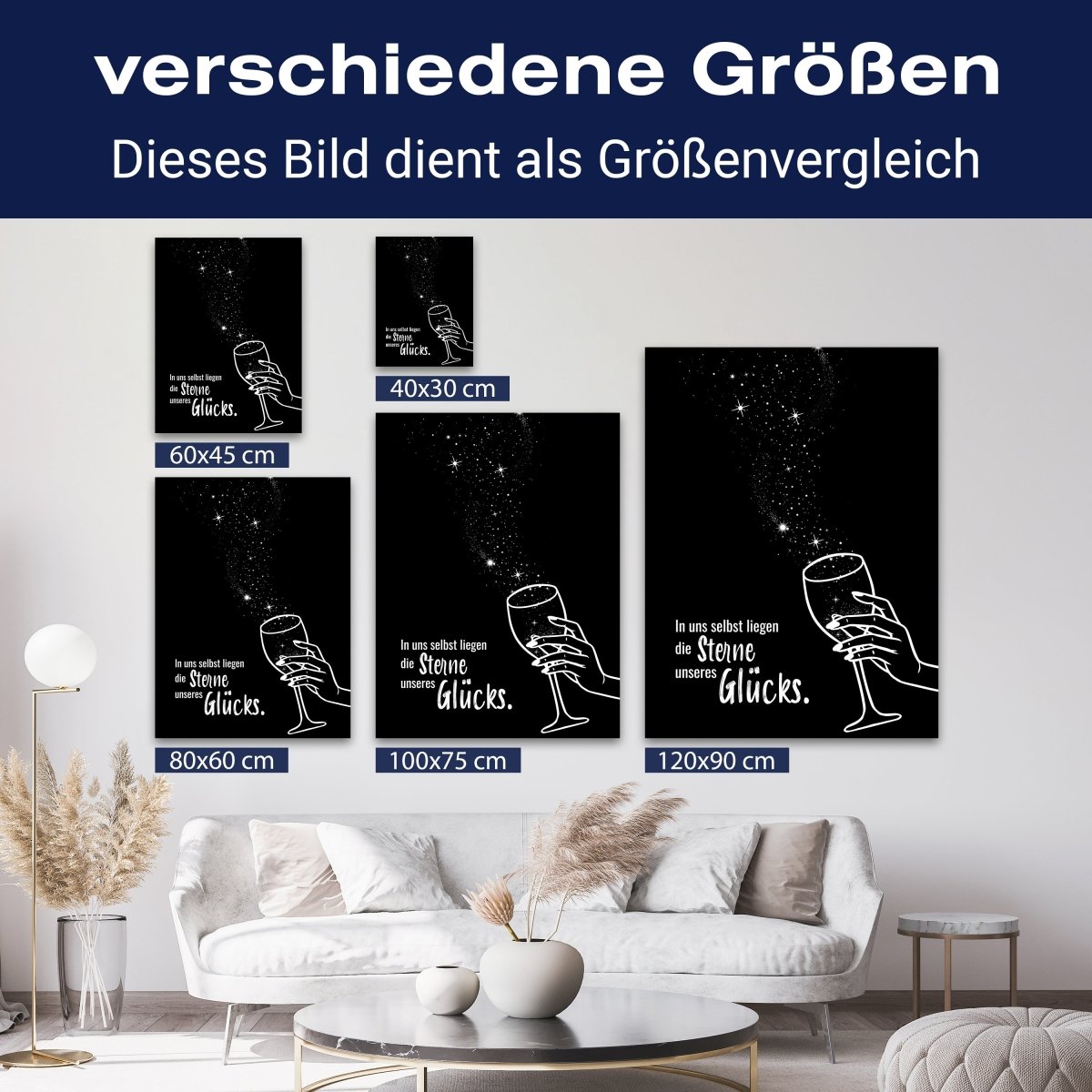 Leinwandbild Spruch, Sterne, Hochformat M0696 kaufen - Bild 8