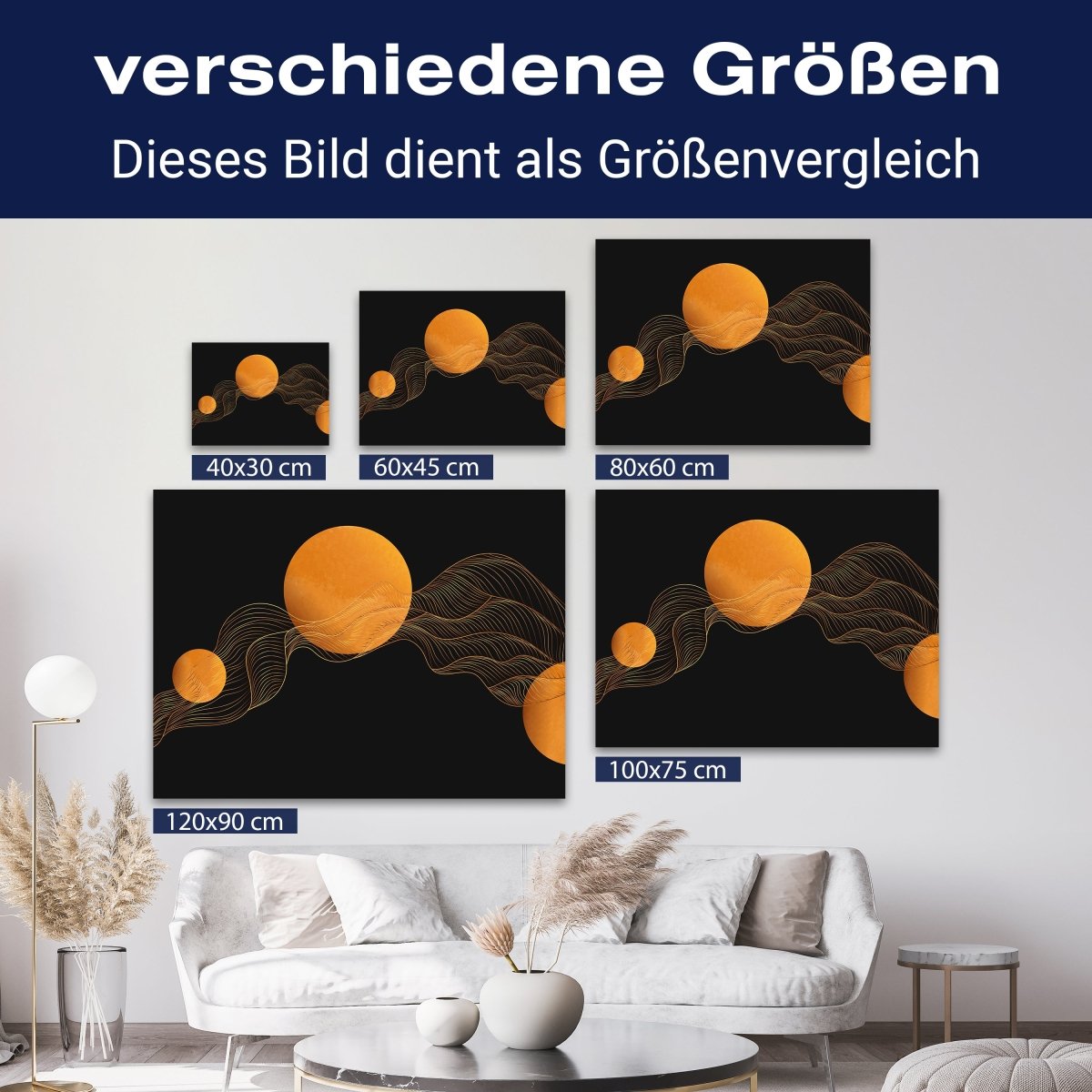 Leinwandbild Minimalismus, Mond, Abstrakt, Querformat M0702 kaufen - Bild 8