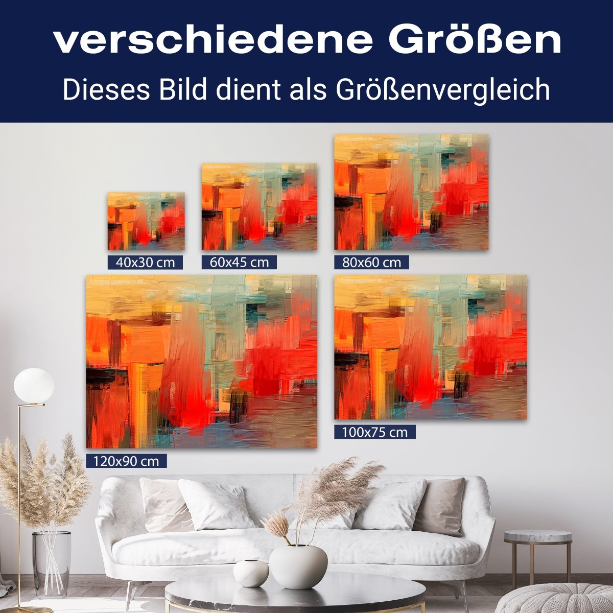 Leinwandbild Malerei, abstrakt, Querformat M0705 kaufen - Bild 8